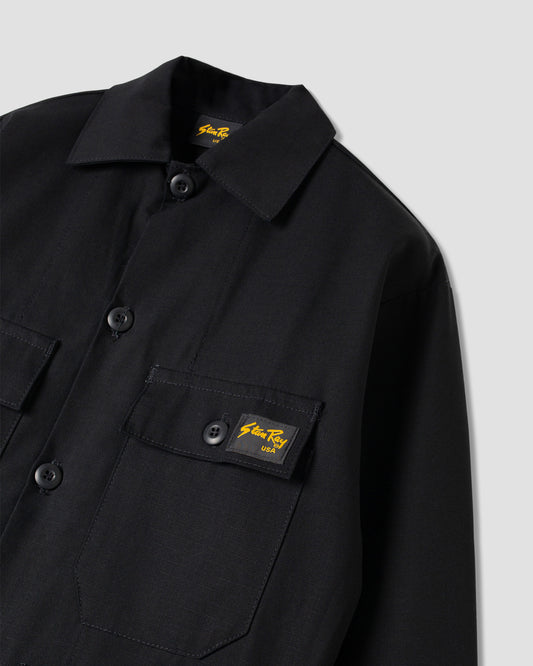 4-Taschen-Jacke (schwarzer Ripstop)