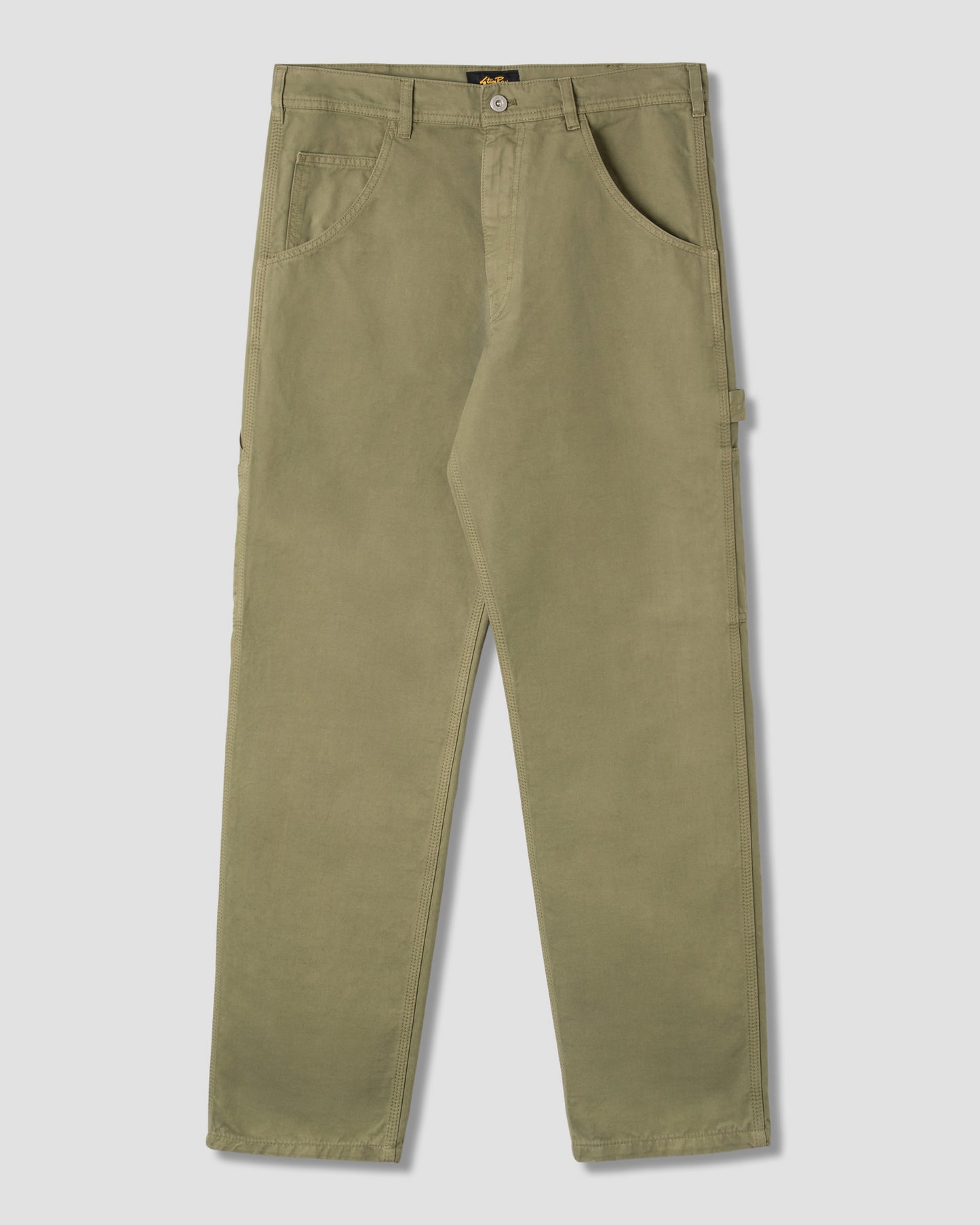 Pantalon de peintre des années 80 (sergé olive)
