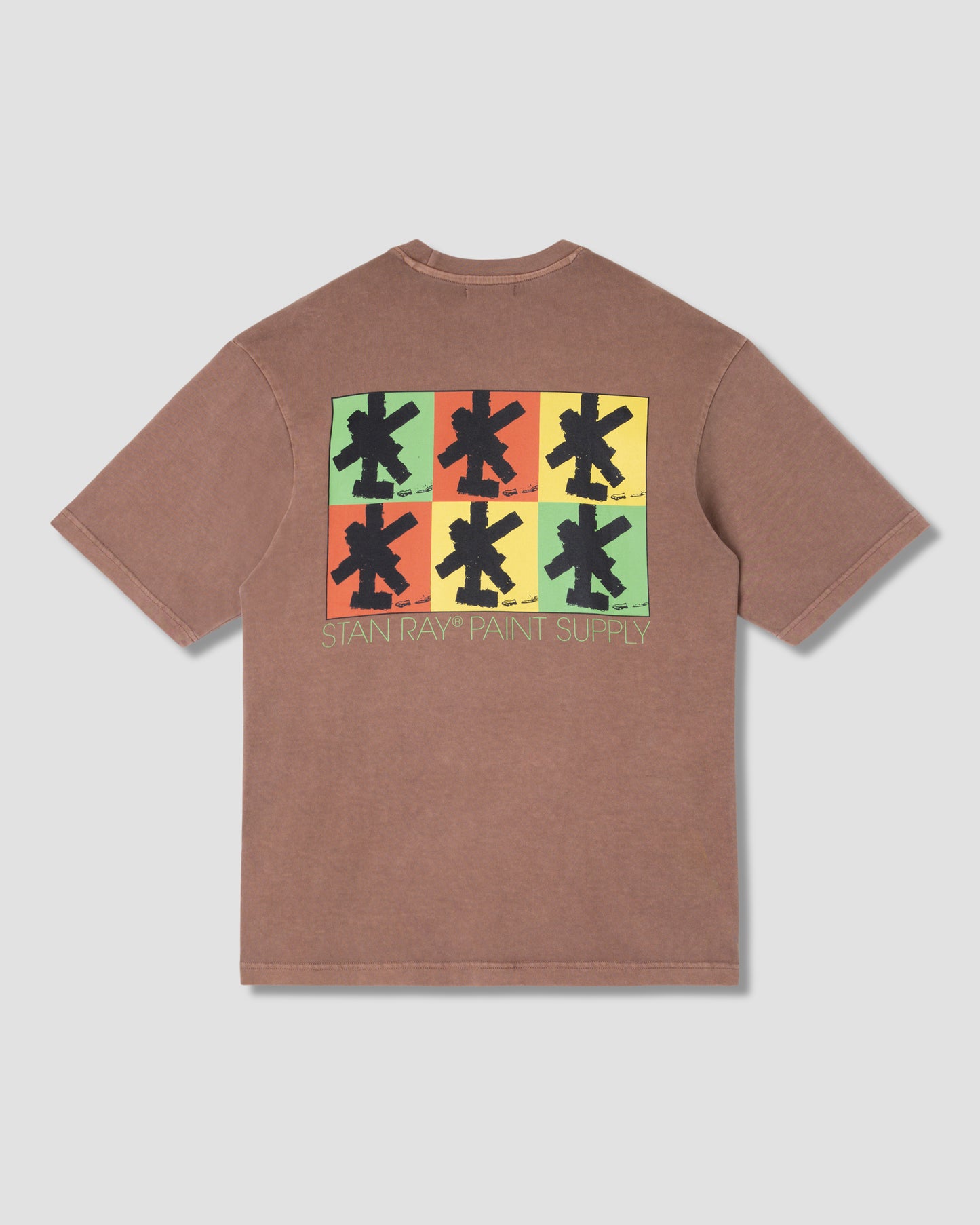 Brush Squares Tee (Acorn)