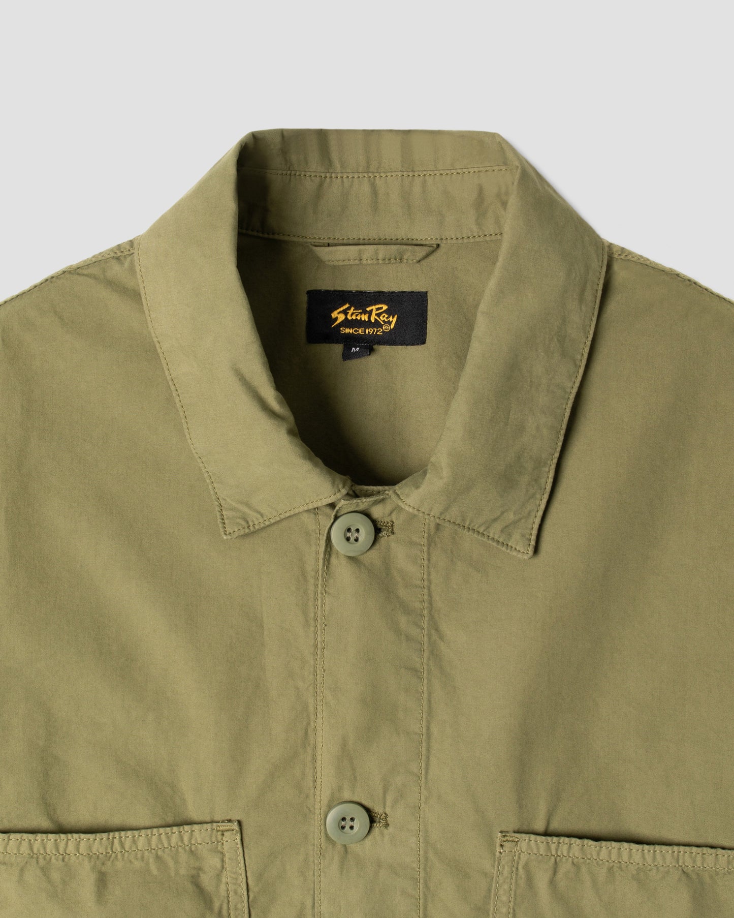 Overall-Jacke (olivgrünes Popeline)