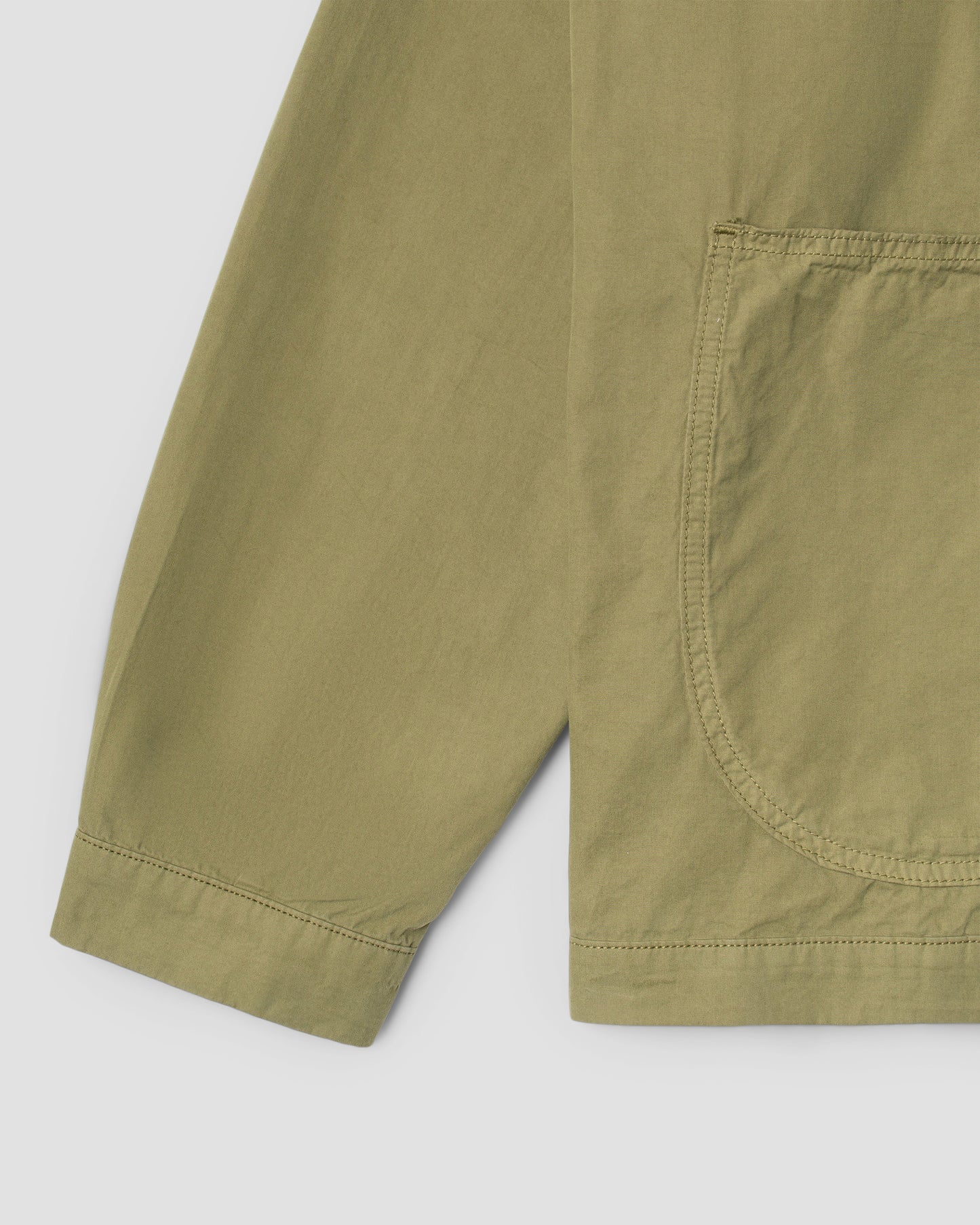 Overall-Jacke (olivgrünes Popeline)