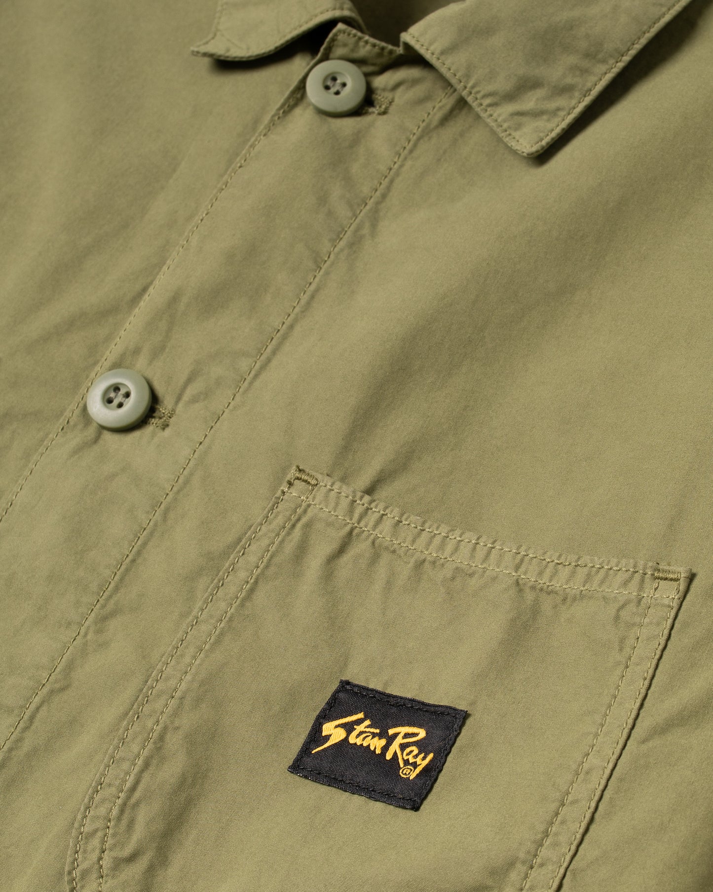 Overall-Jacke (olivgrünes Popeline)