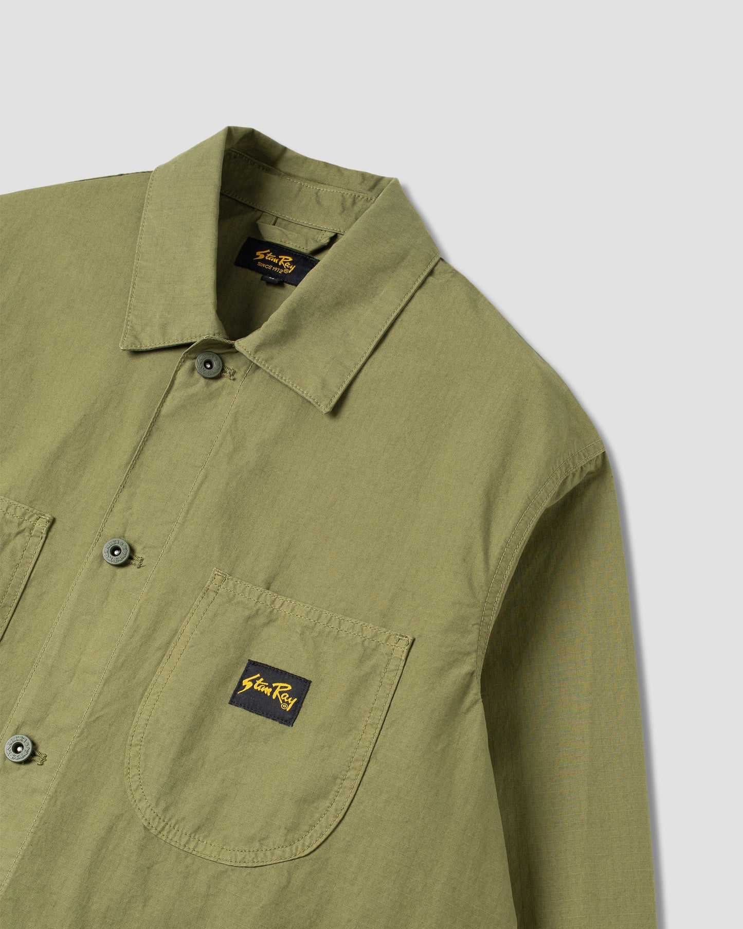 Overall-Jacke (olivgrünes Ripstop)
