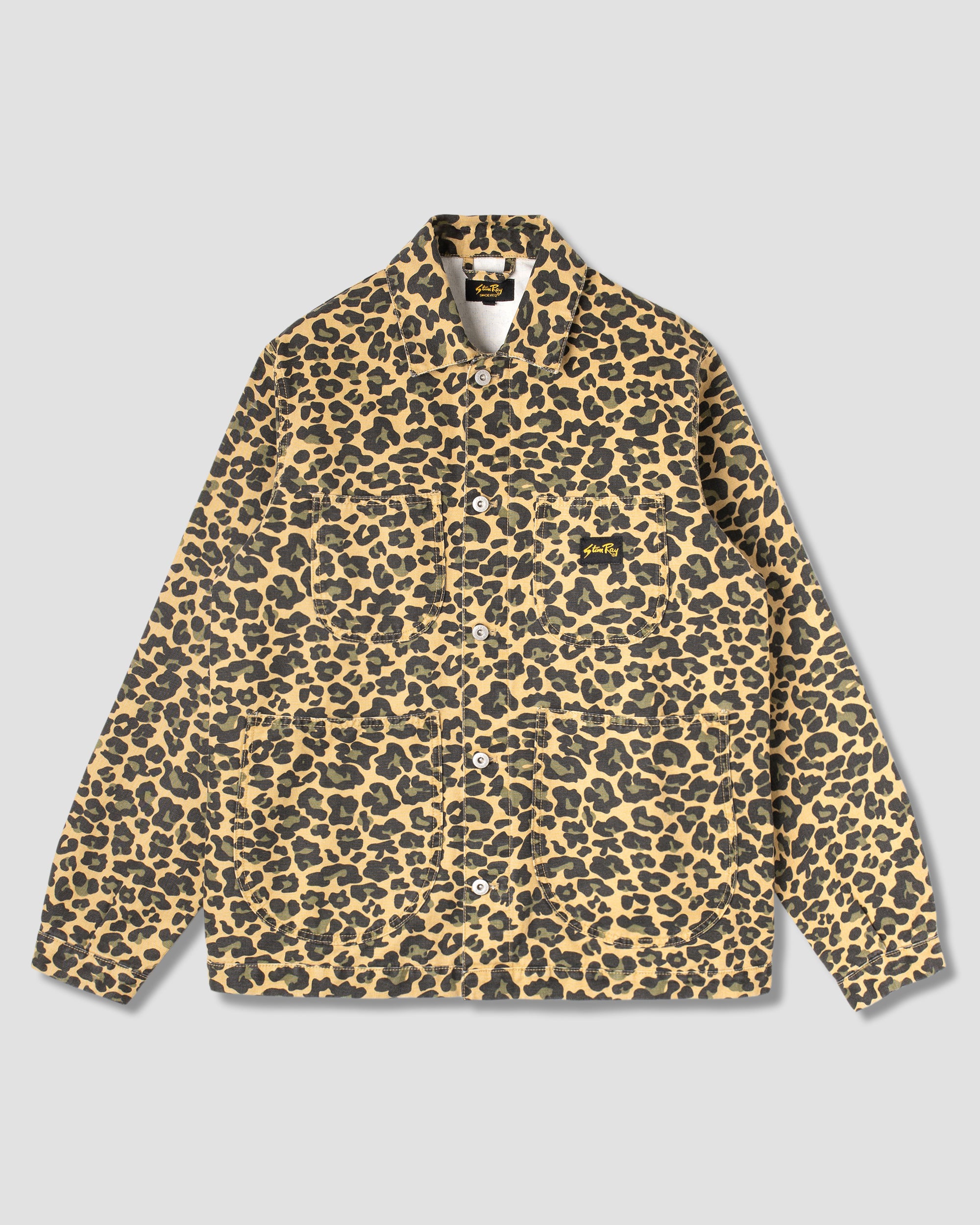 Coverall Jacket (Washed Leopard Camo Duck)