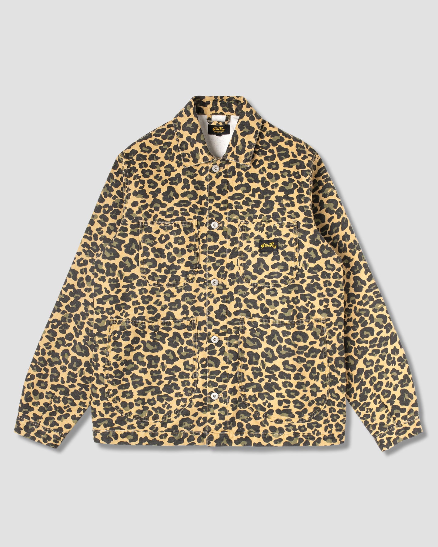 Coverall Jacket (Washed Leopard Camo Duck)