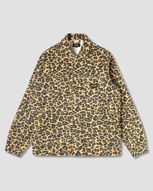 Coverall Jacket (Washed Leopard Camo Duck)