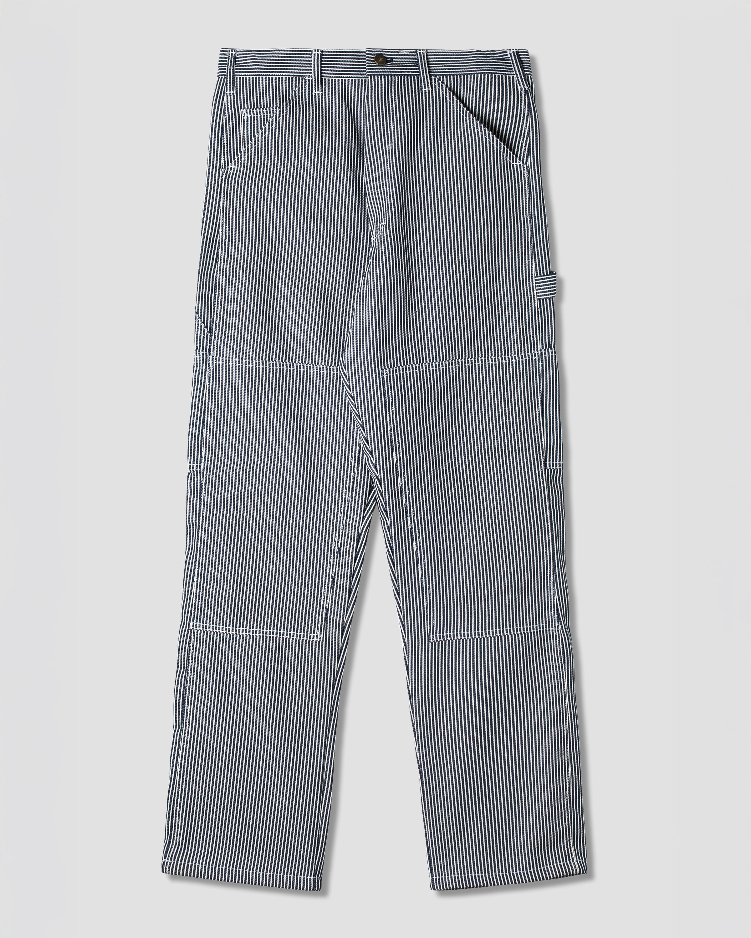 Pantalon de peintre à double genou (rayure Hickory)