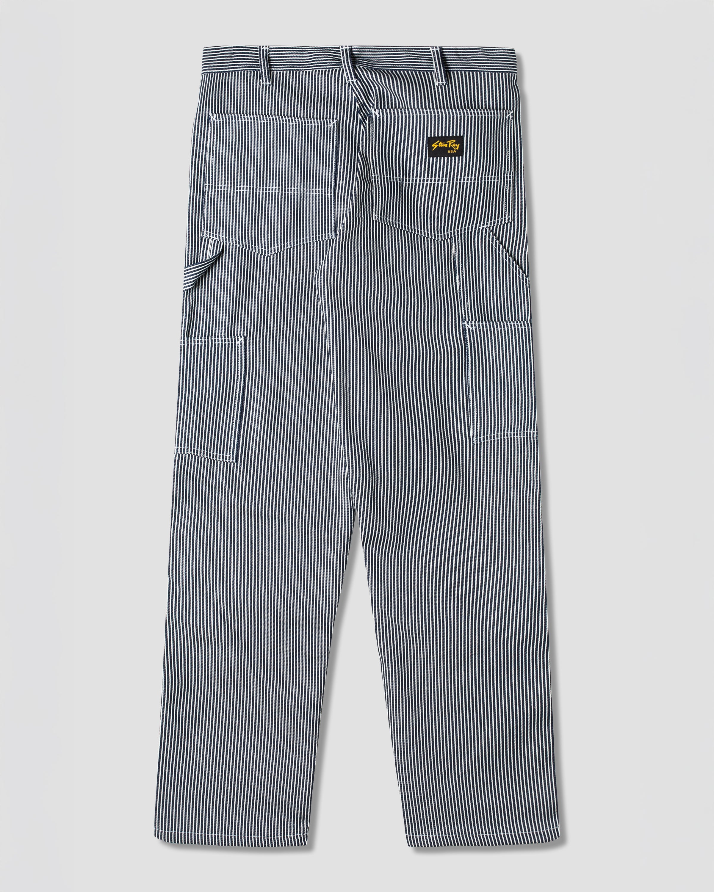 Pantalon de peintre à double genou (rayure Hickory)