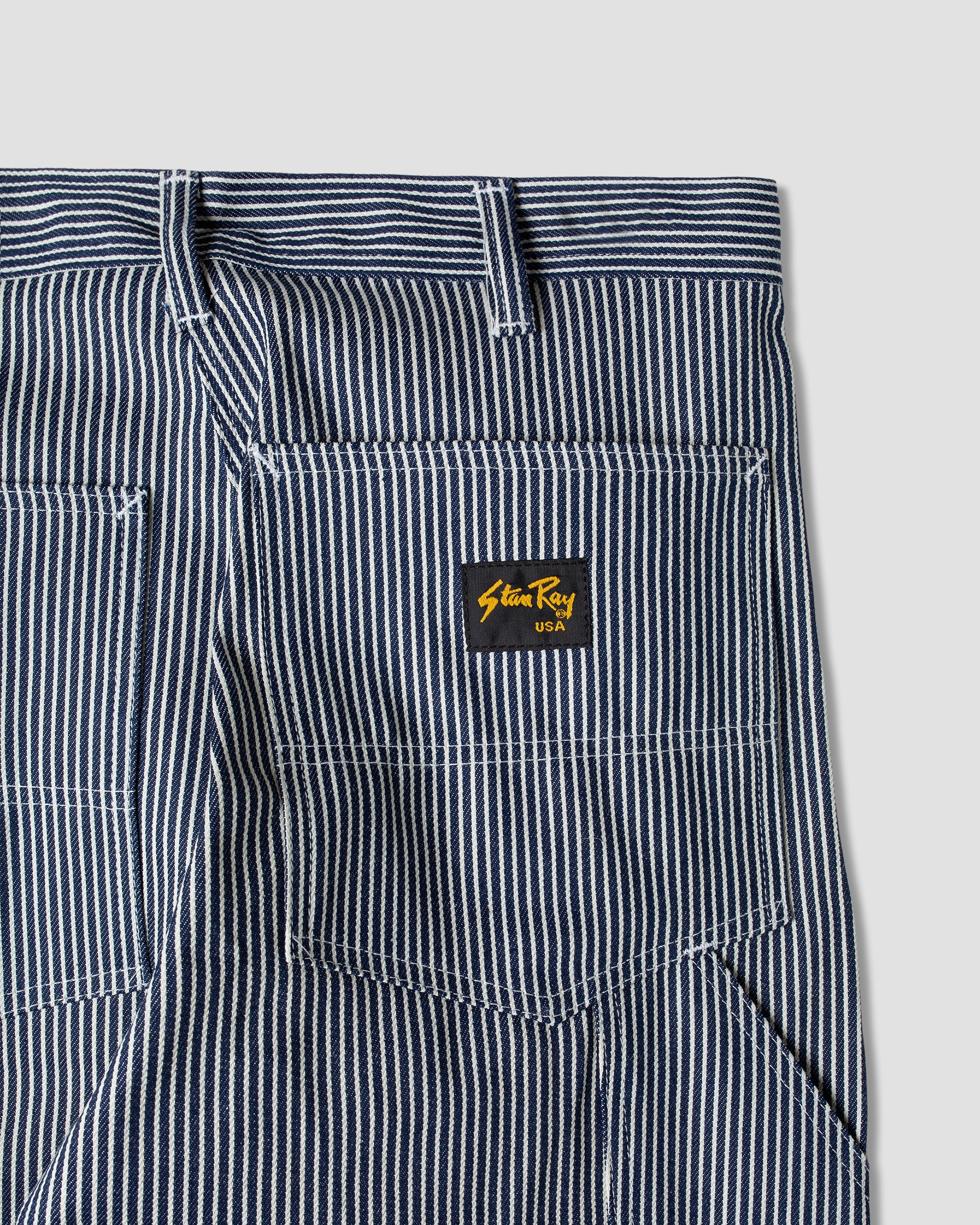 Pantalon de peintre à double genou (rayure Hickory)