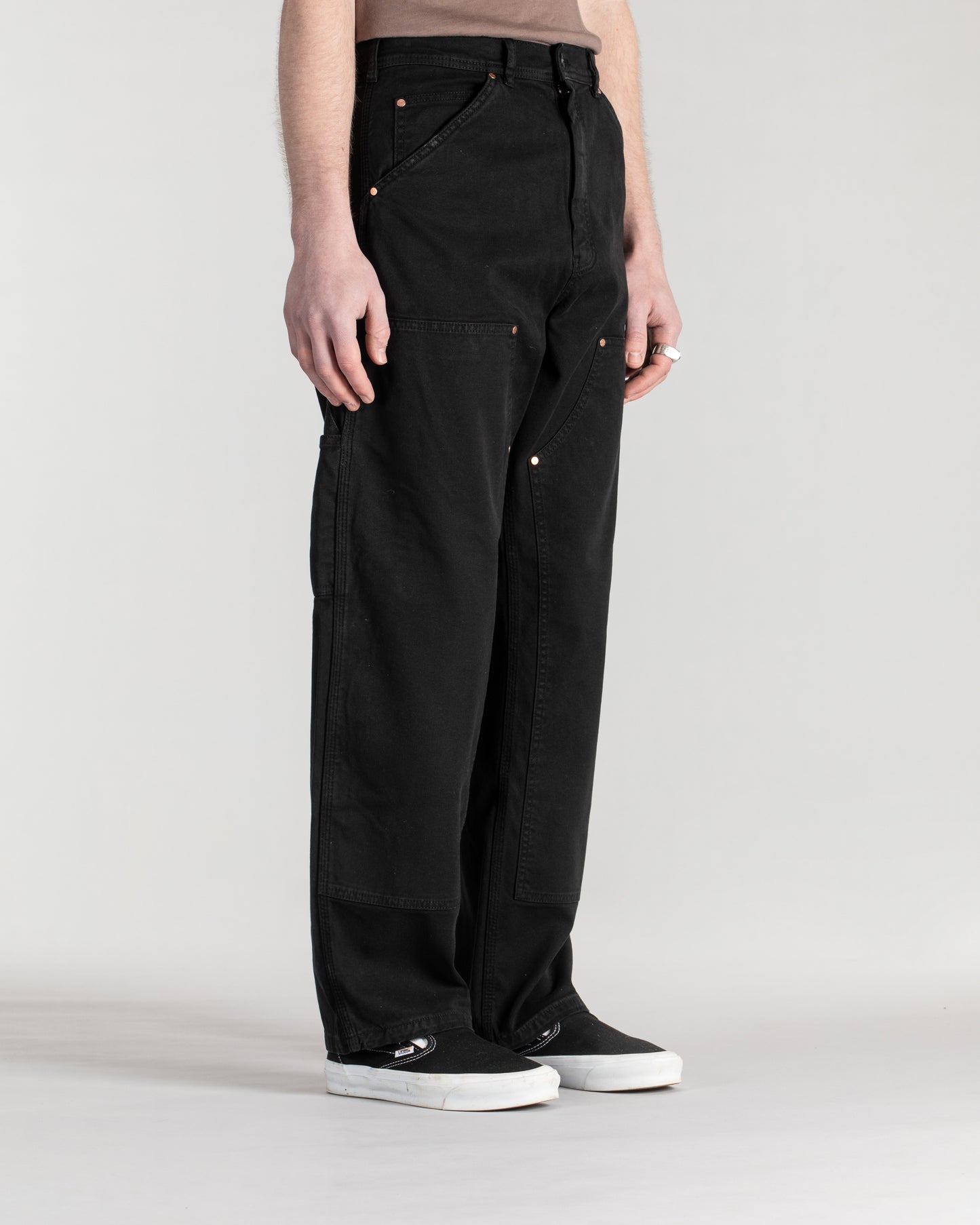 Pantalon à double genou (canard noir délavé)