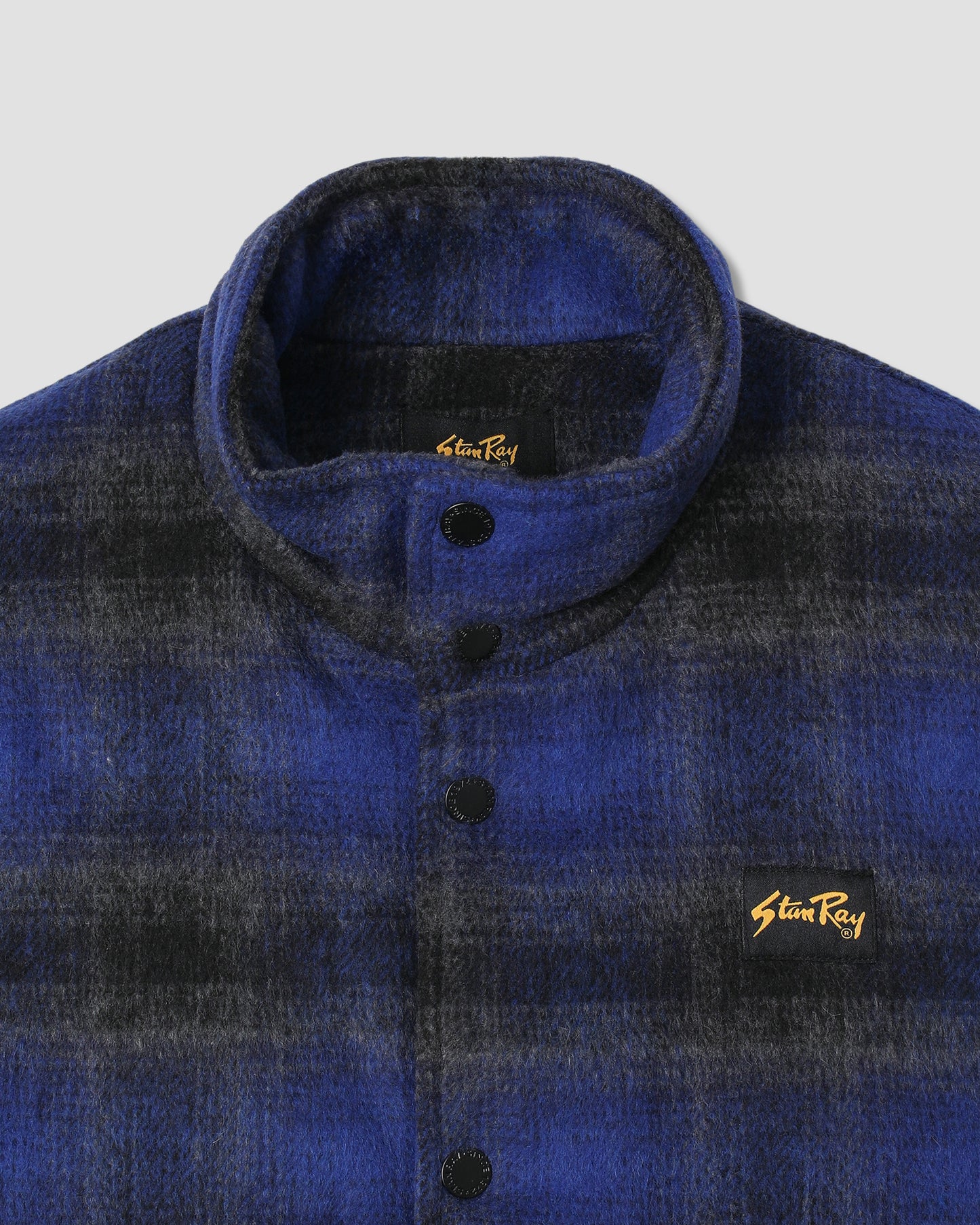 Down Plaid Vest (Navy)