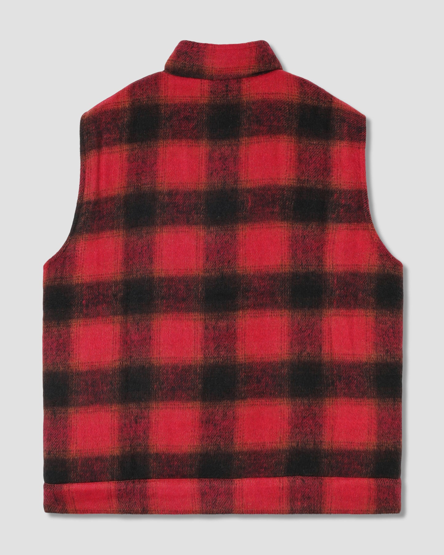 Down Plaid Vest (Red)