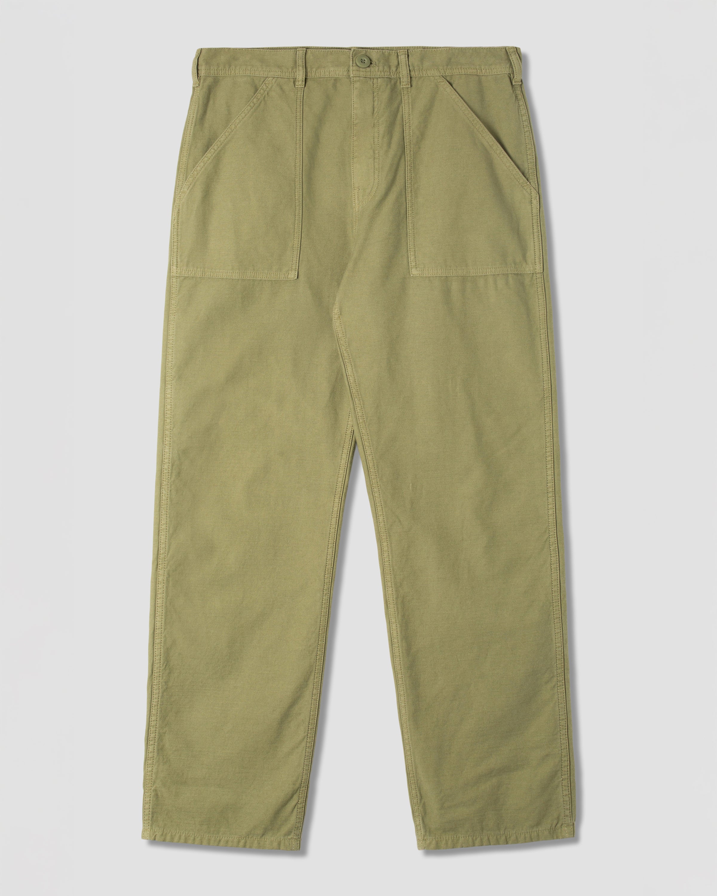 Fat Pant (Olive Sateen)