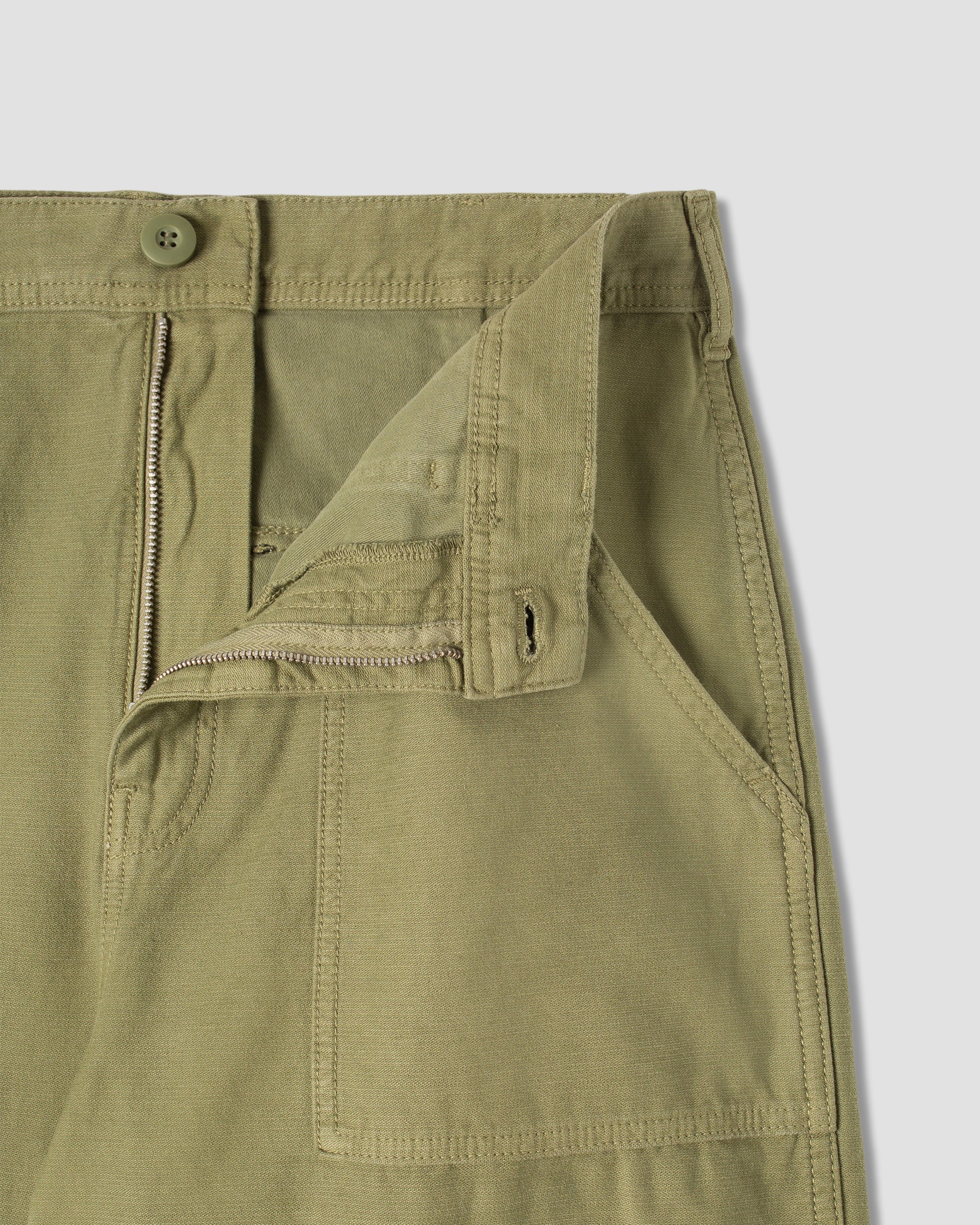 Fat Pant (Olive Sateen)