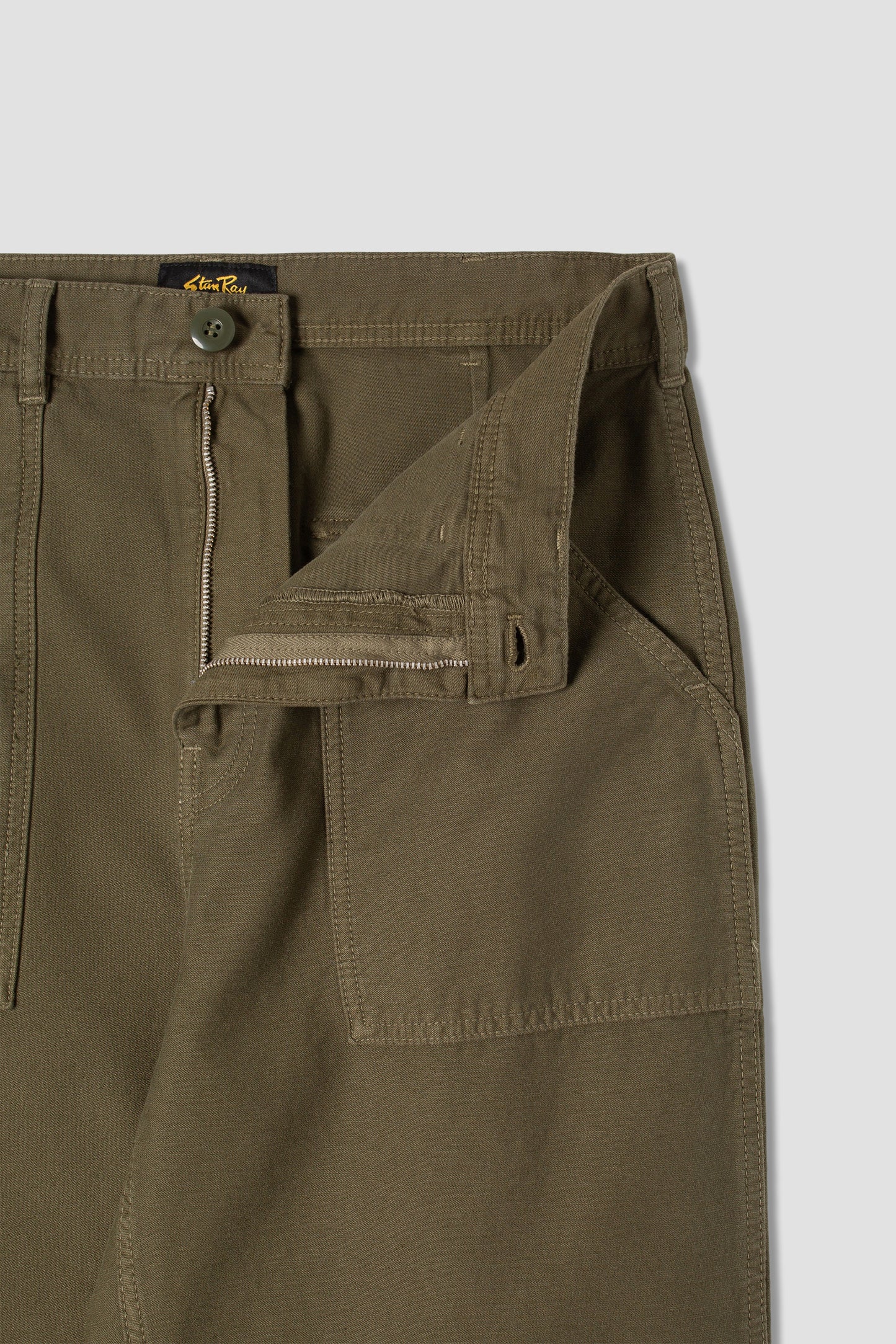 Fat Pant (Olive Sateen)