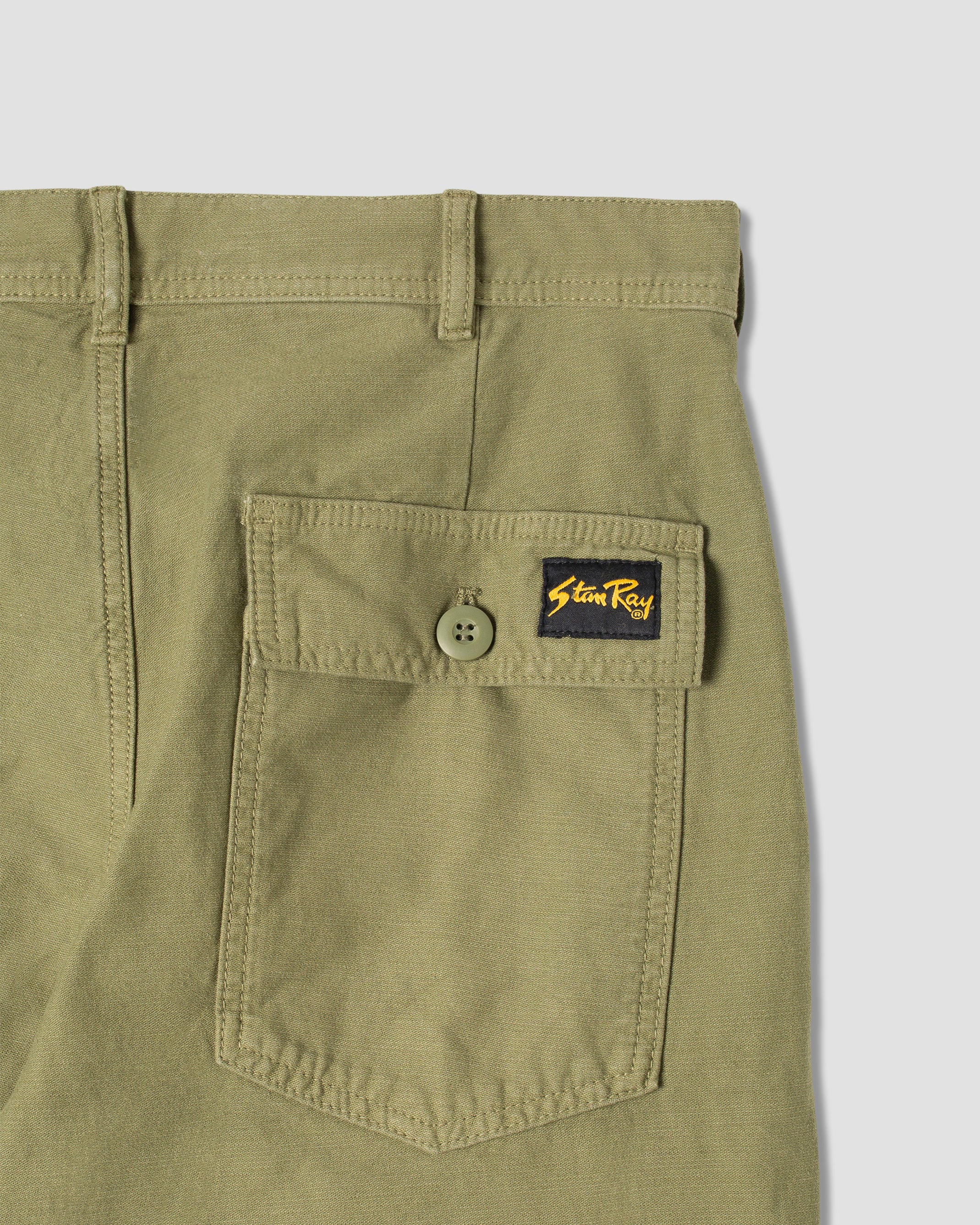 Fat Pant (Olive Sateen)