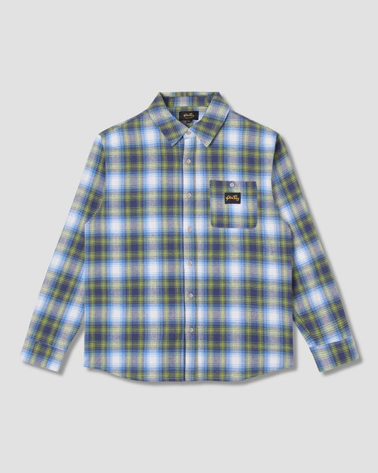 Flannel Shirt (Bright Blue Plaid)
