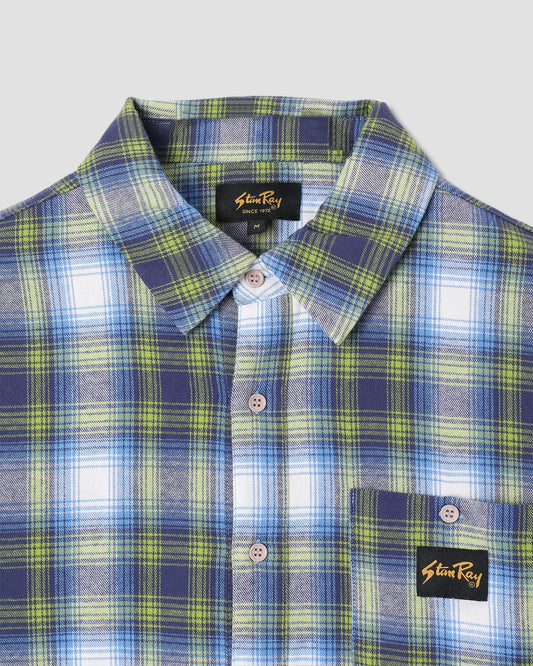 Flannel Shirt (Bright Blue Plaid)