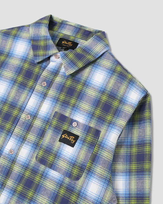 Flannel Shirt (Bright Blue Plaid)
