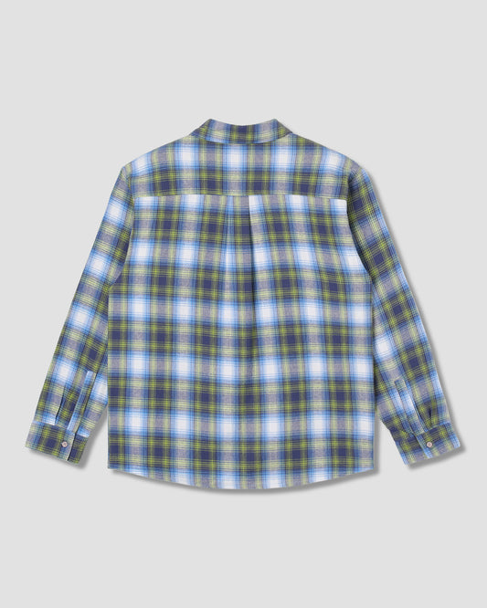 Flannel Shirt (Bright Blue Plaid)