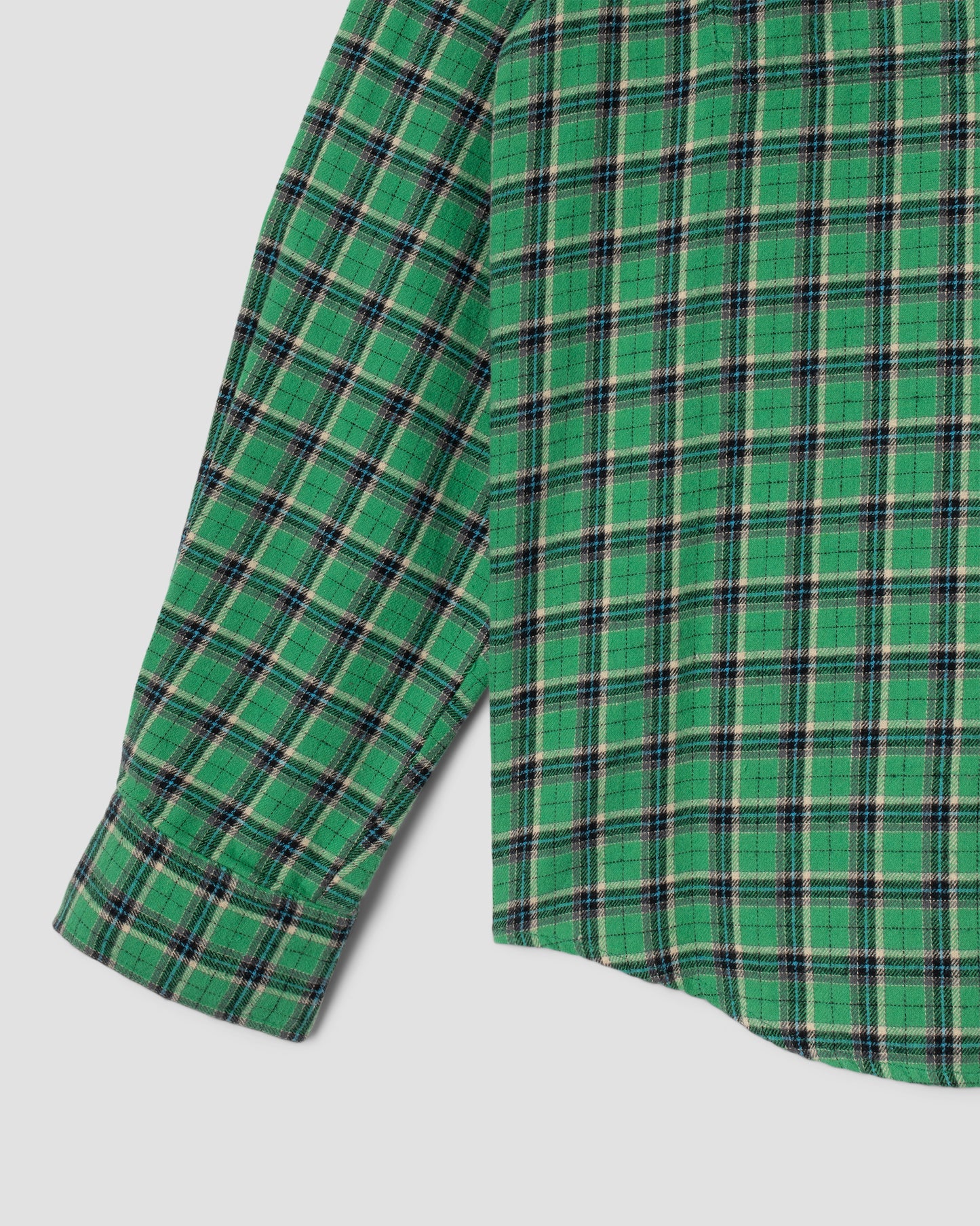 Chemise en flanelle (carreaux verts d'été)