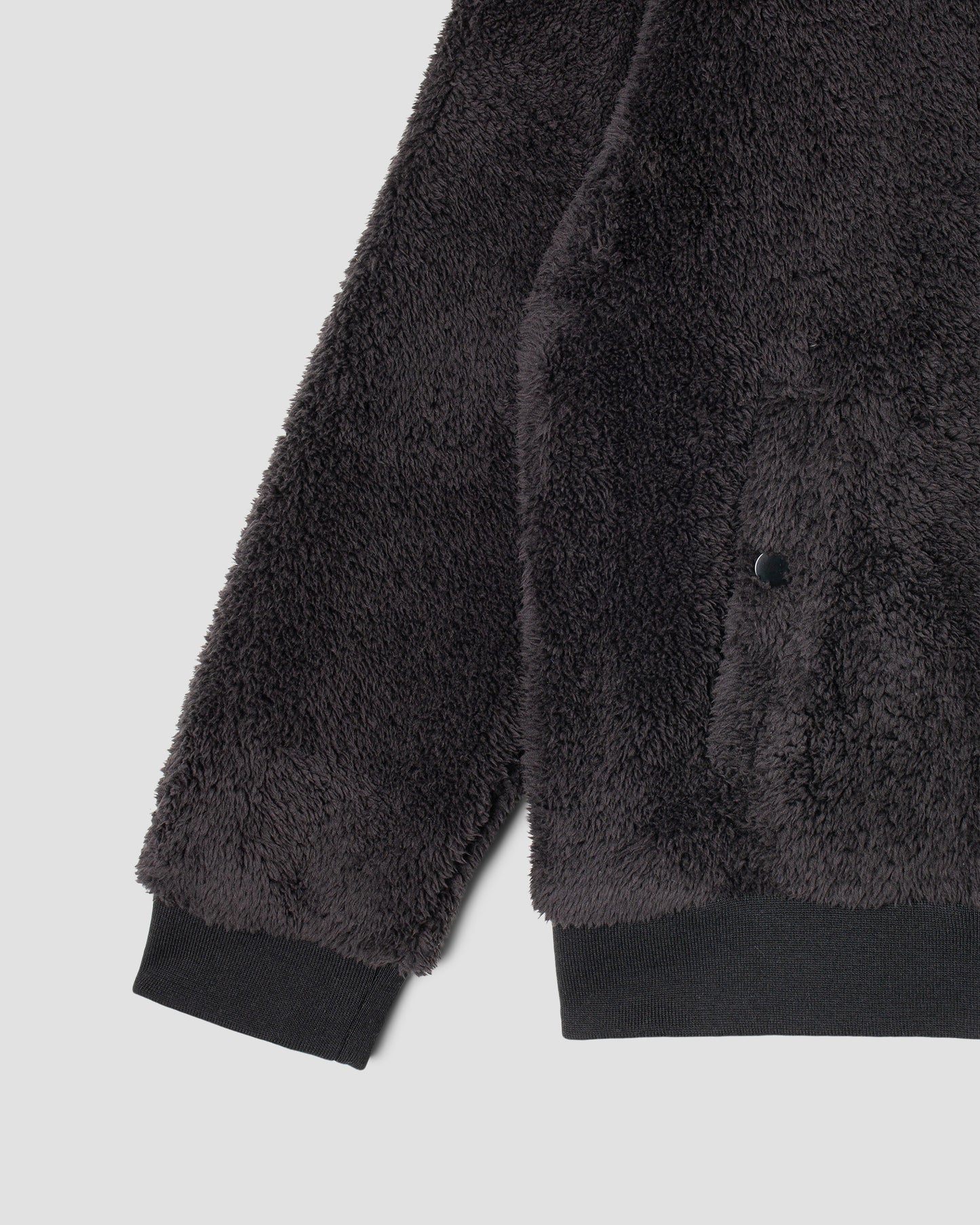 Fleece-Kapuze mit Reißverschluss (Schwarz)