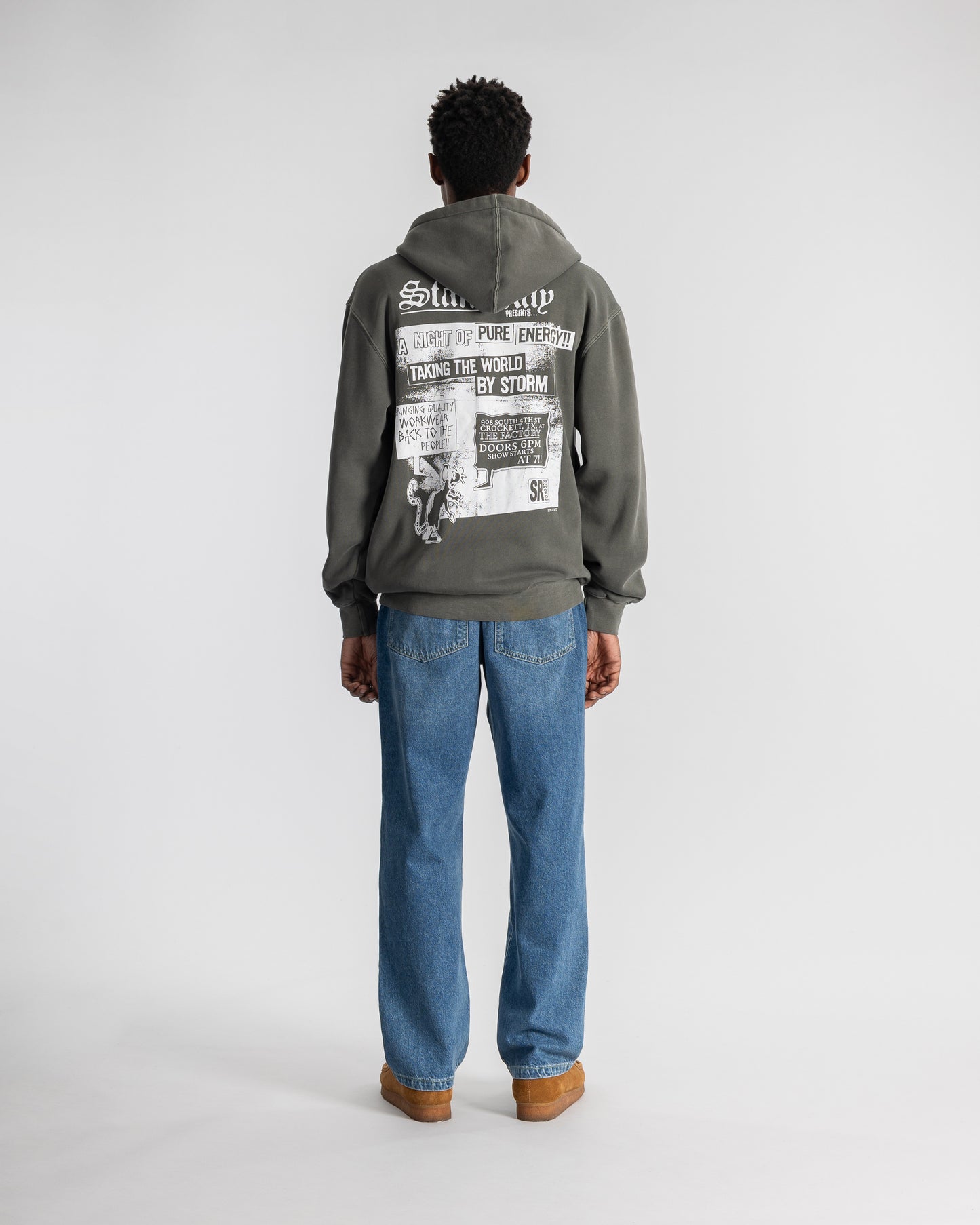 Hardcore Zip Hood (Washed Black)