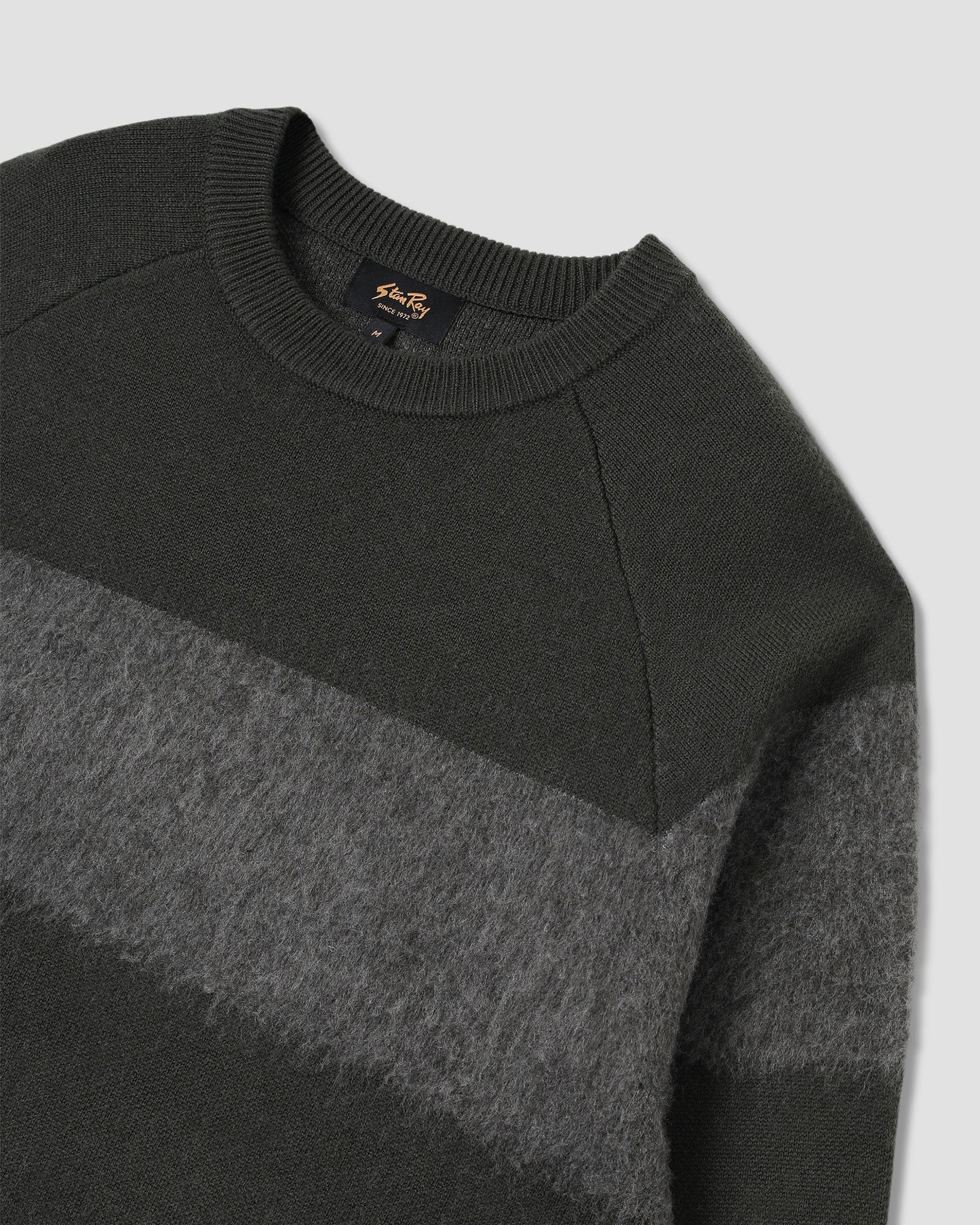 Knitted Sweater (Botanical Green/Charcoal Stripe)