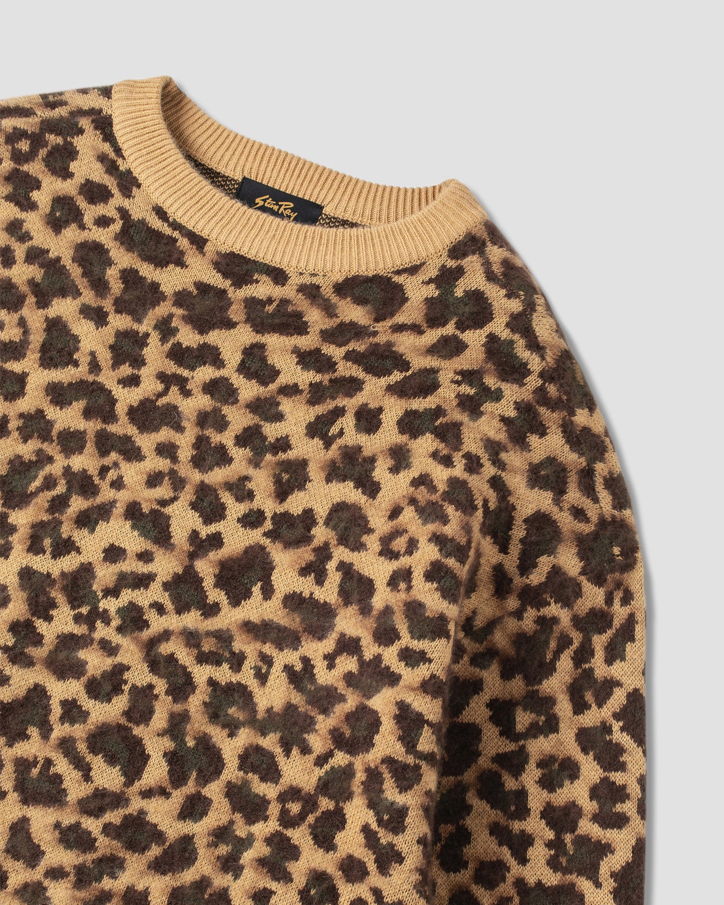 Pull tricoté (mohair camouflage léopard)