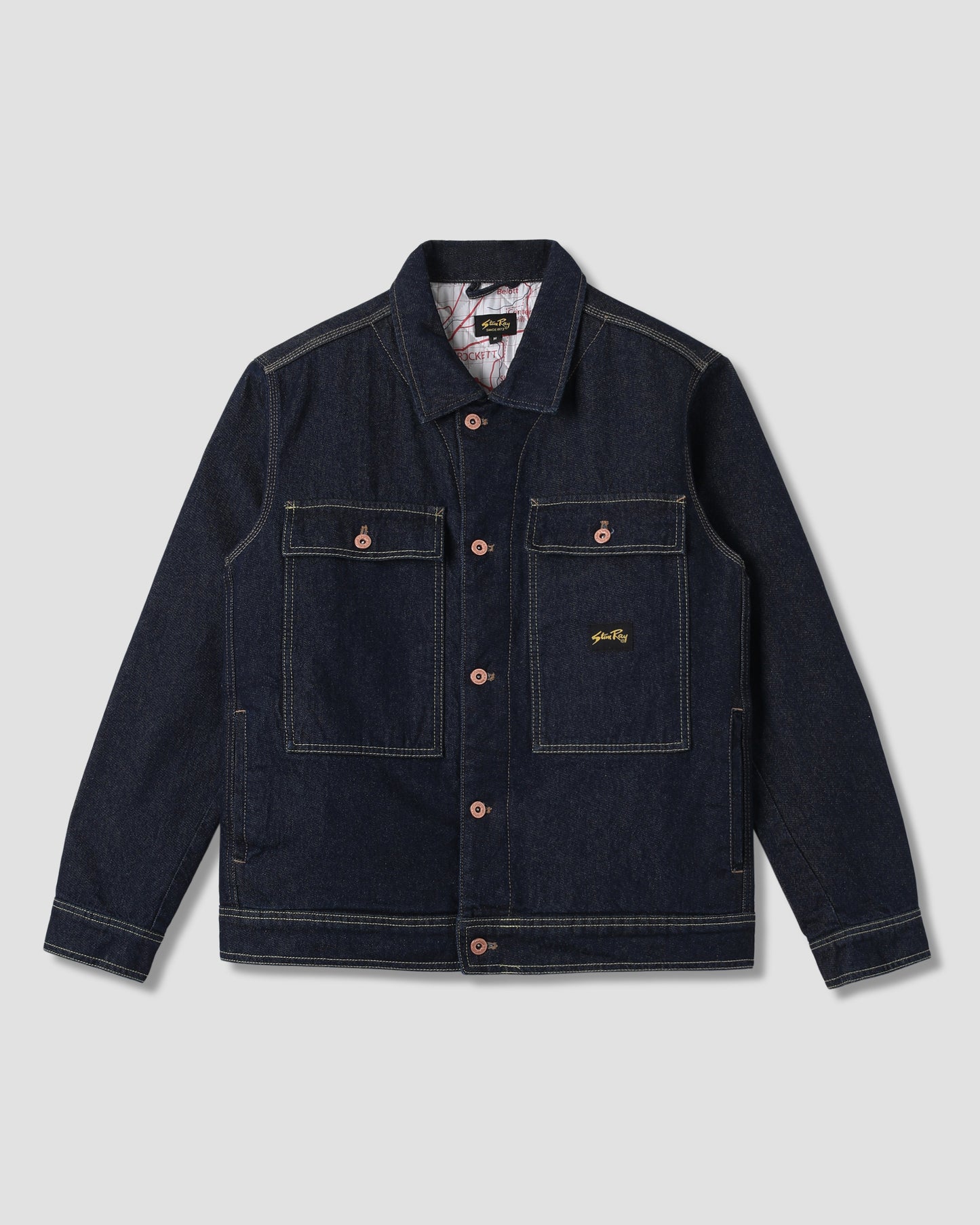 Lined Trucker Jacket (Single Rinse Denim)