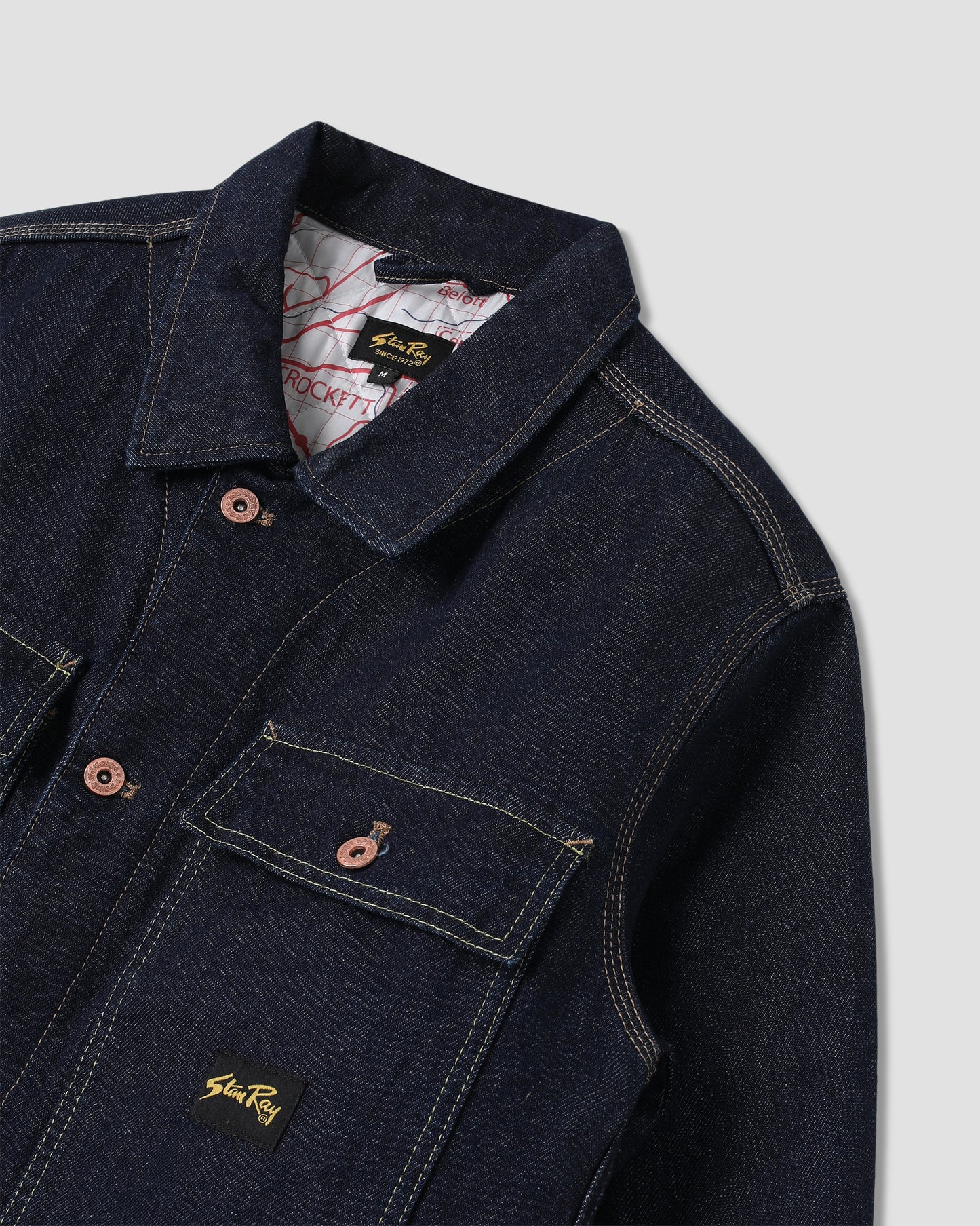 Lined Trucker Jacket (Single Rinse Denim)
