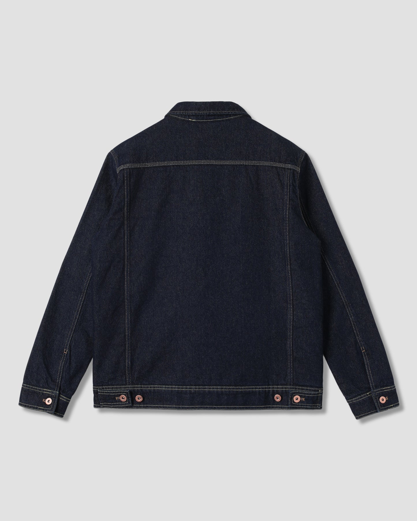 Lined Trucker Jacket (Single Rinse Denim)