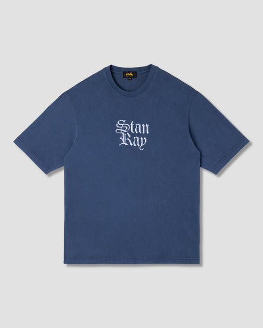 Olde Script Tee (Washed Navy)