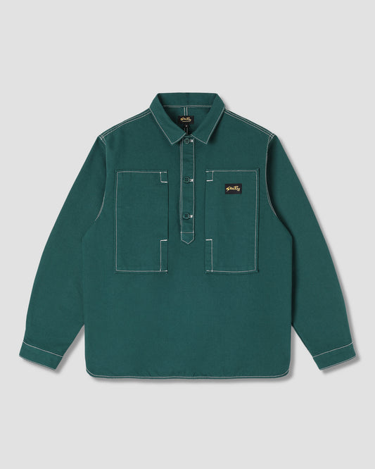 Painters Pop Over Shirt (Botanical Green Bedford)