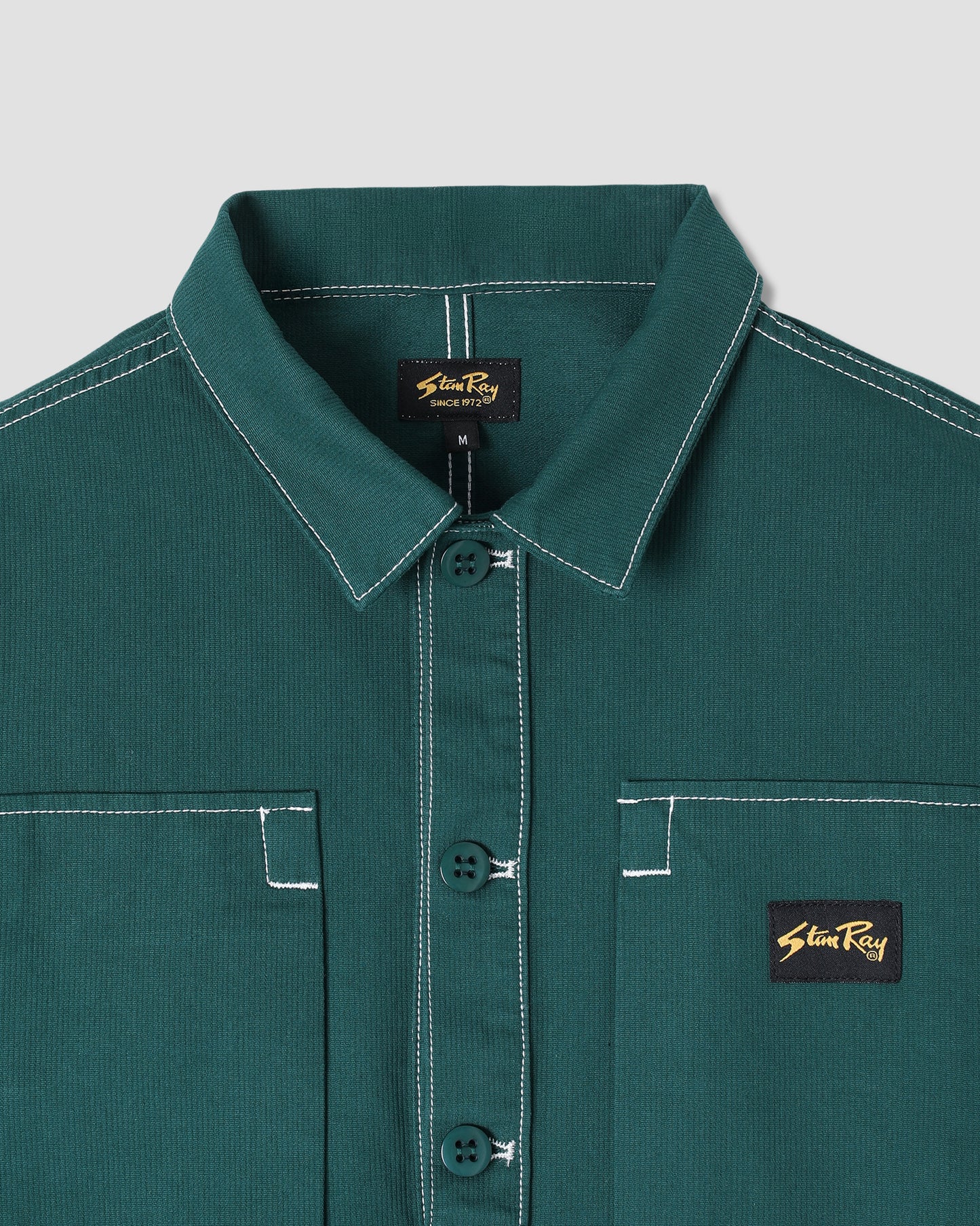 Painters Pop Over Shirt (Botanical Green Bedford)