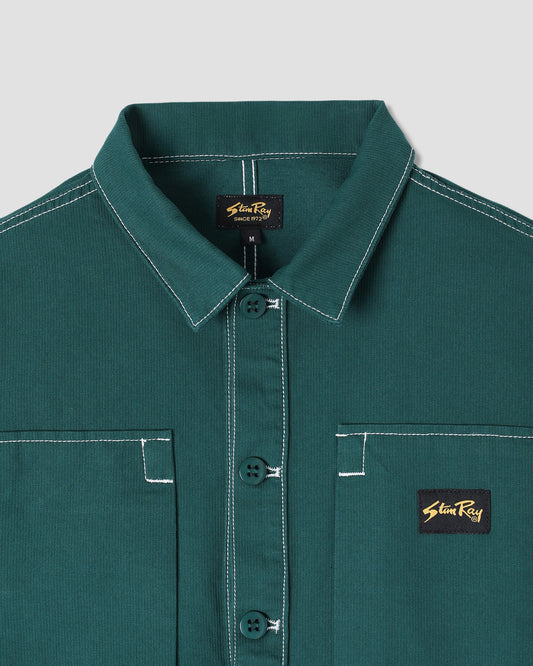 Painters Pop Over Shirt (Botanical Green Bedford)