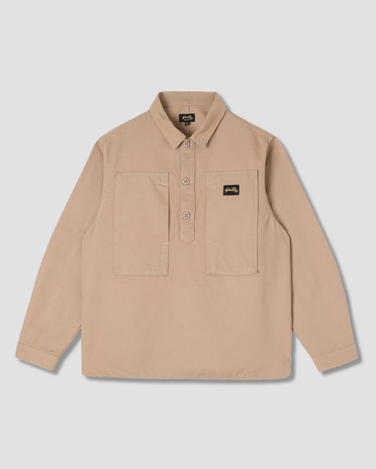Painters Pop Over Shirt (Khaki Bedford)