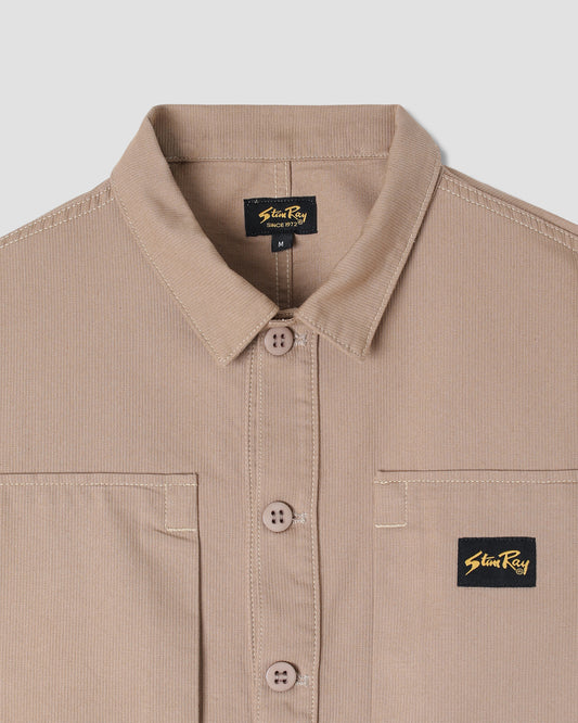 Painters Pop Over Shirt (Khaki Bedford)