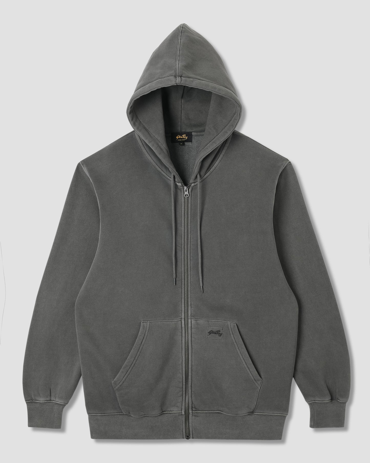 Patch Zip Hood (Washed Black)