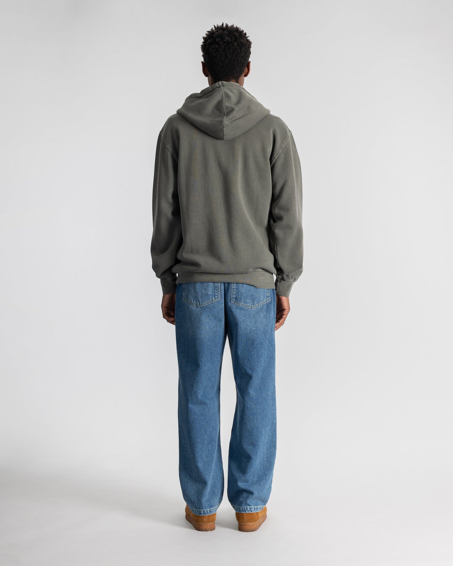 Patch Zip Hood (Washed Black)