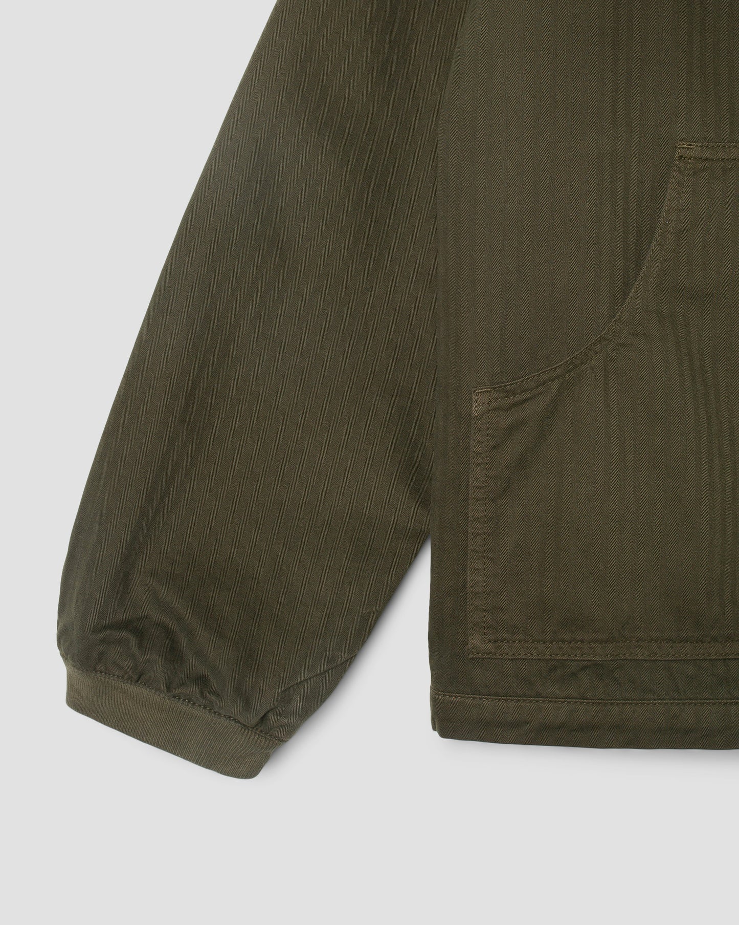 Pork Chop Jacket (Olive Herringbone)