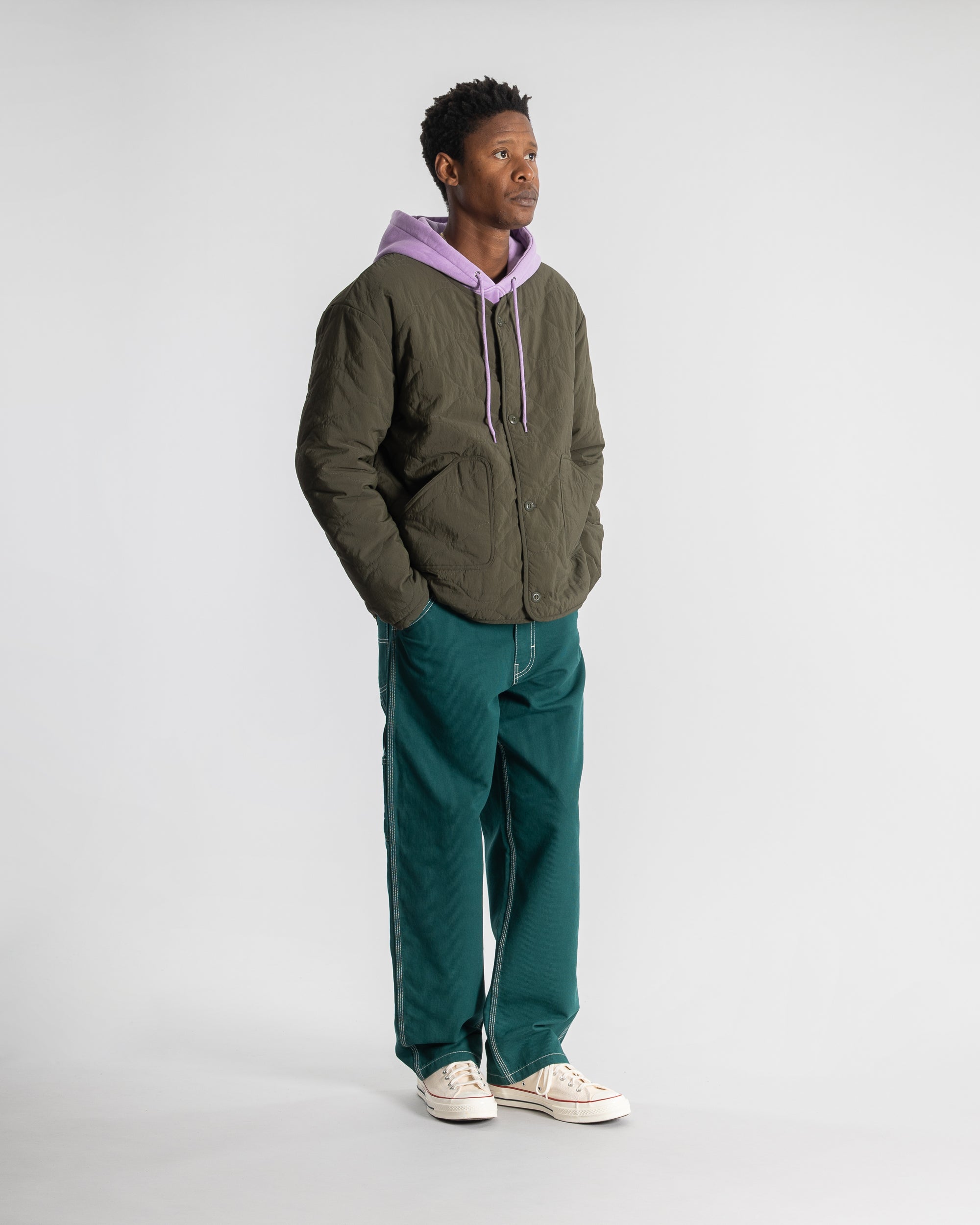 Quilted Liner Jacket (Olive)