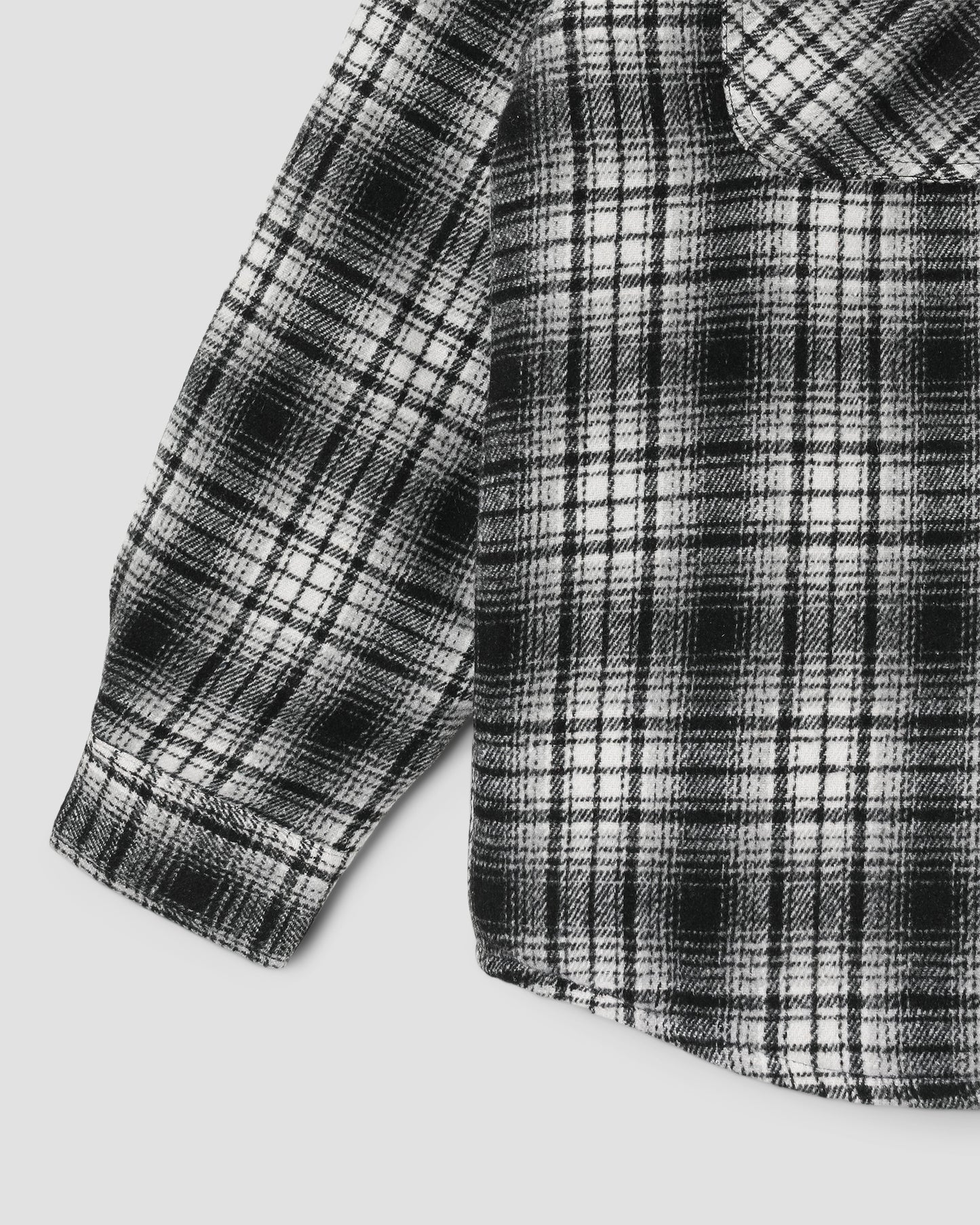 Quilted Plaid Overshirt (Blue)