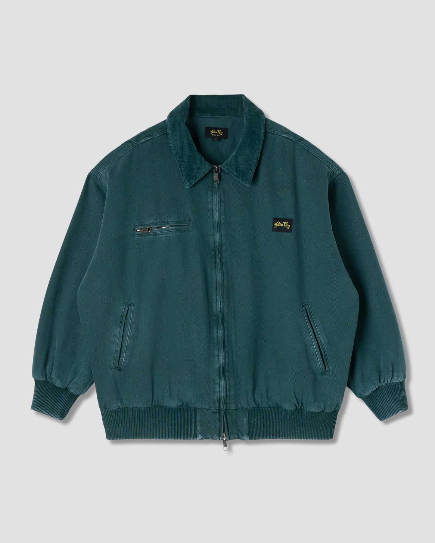Roughneck Collared Bomber (Washed Botanical Green Canvas)