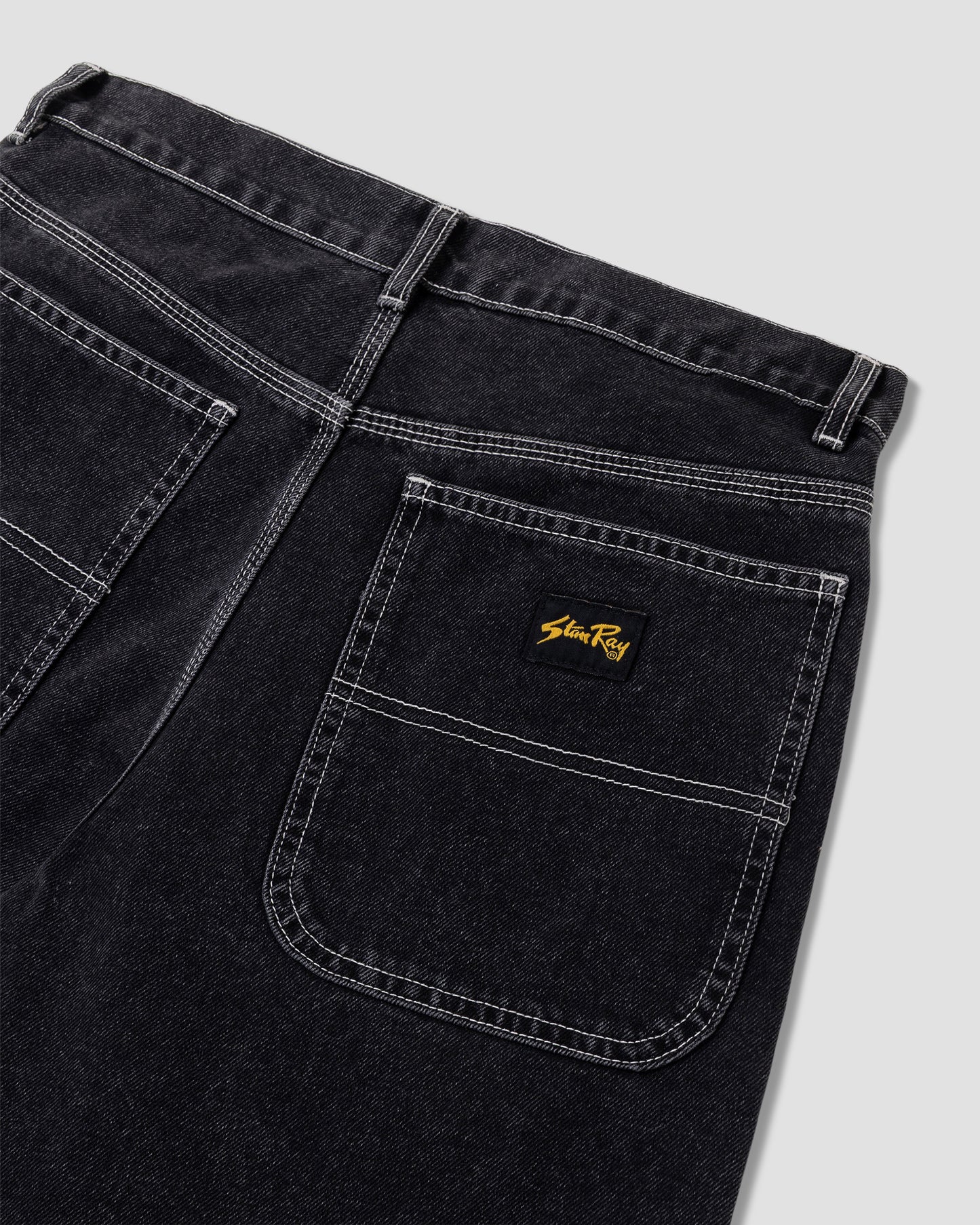 Wide 5 Short (Washed Black Denim)