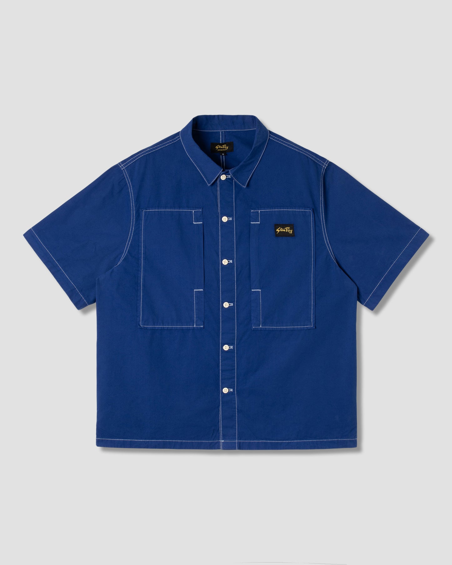 Short Sleeve Painter Shirt (Indigo Poplin)