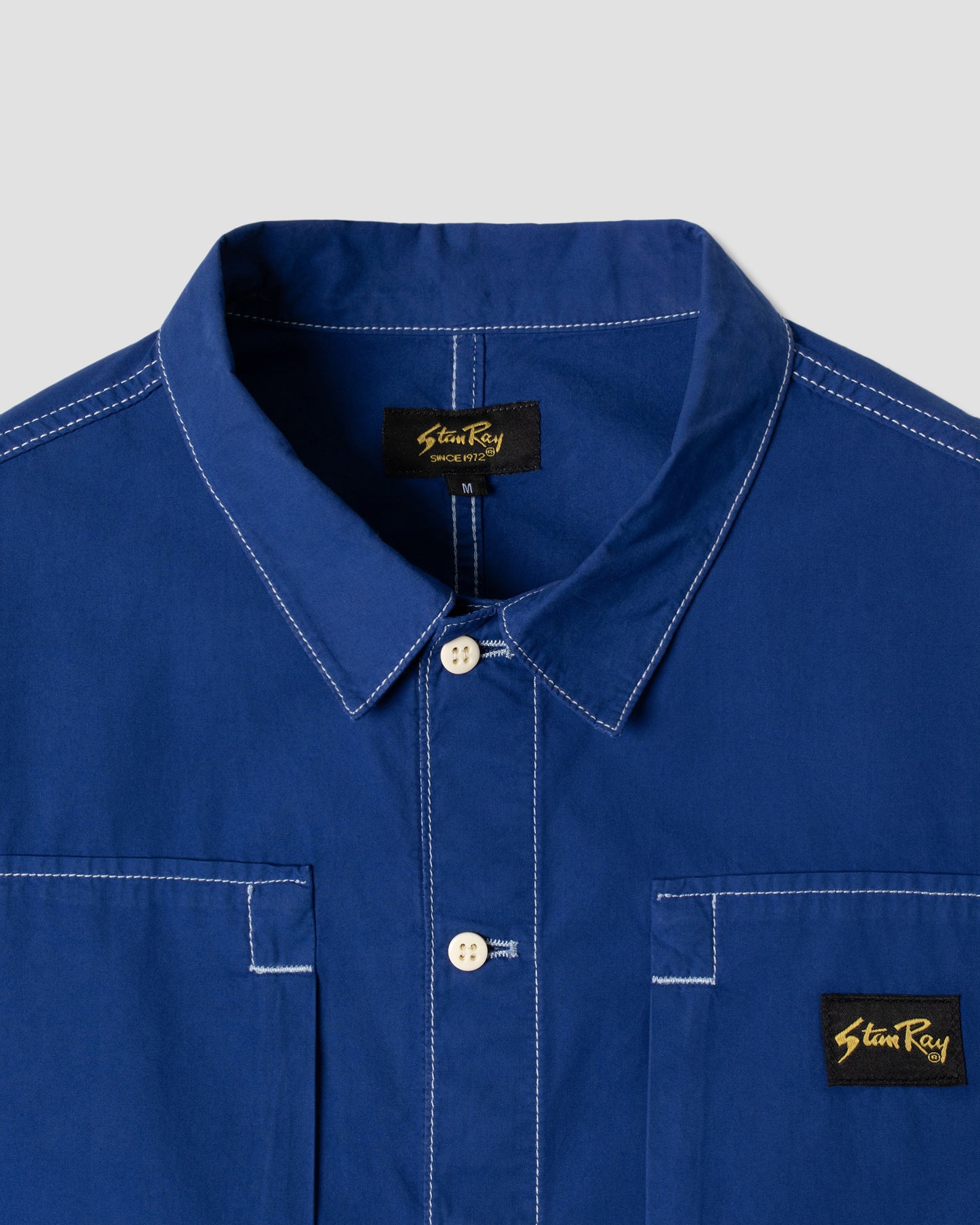 Short Sleeve Painter Shirt (Indigo Poplin)