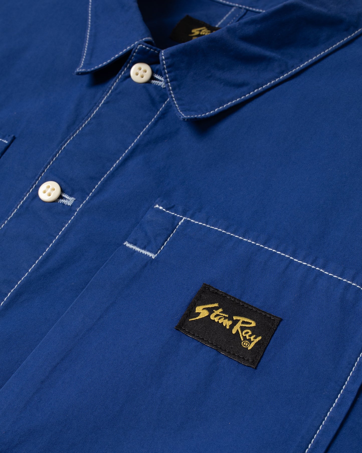 Short Sleeve Painter Shirt (Indigo Poplin)