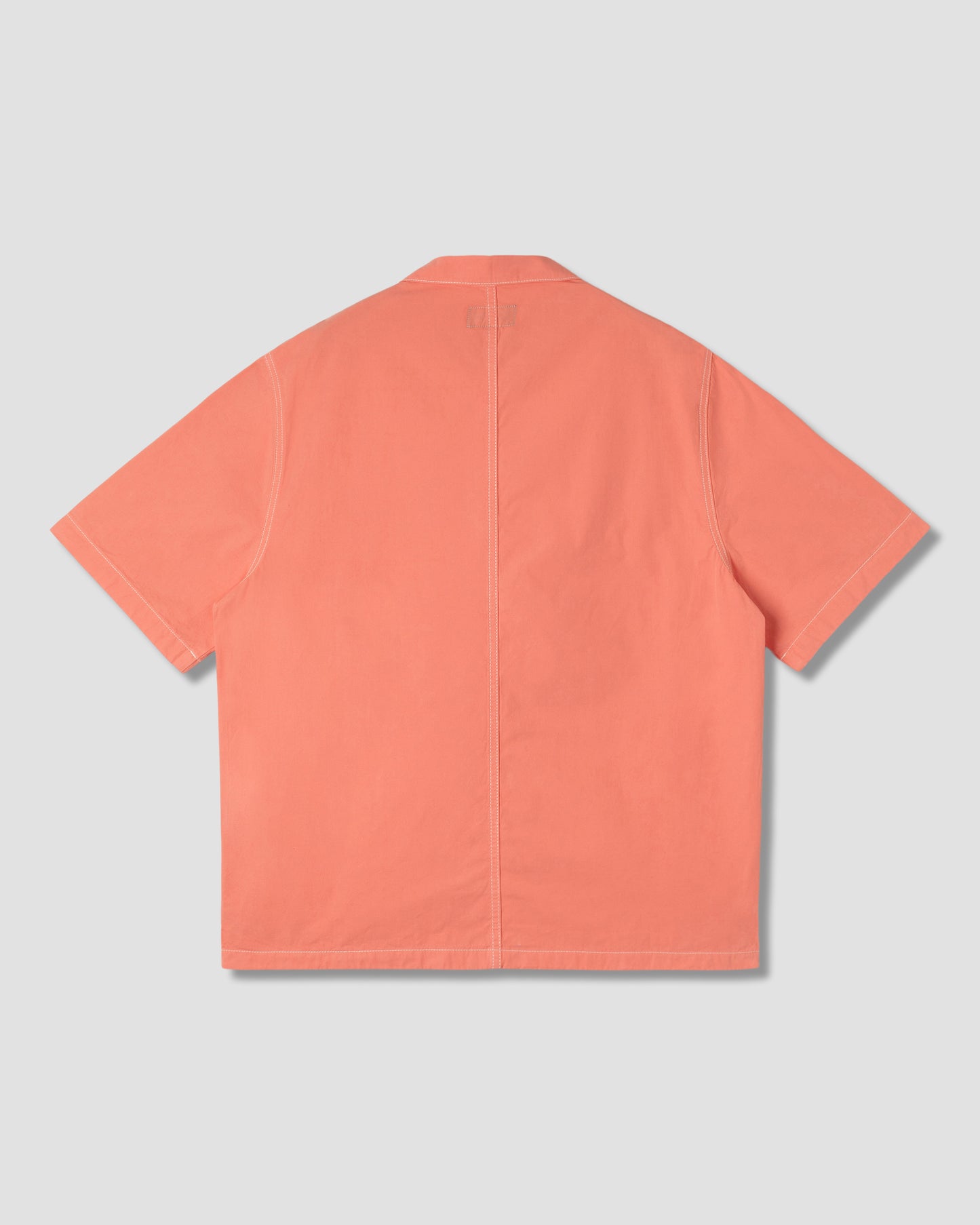 Chemise de peintre à manches courtes (rouge délavé)