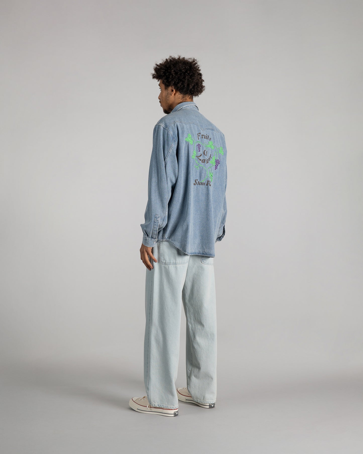 Chemise Western (denim délavé)